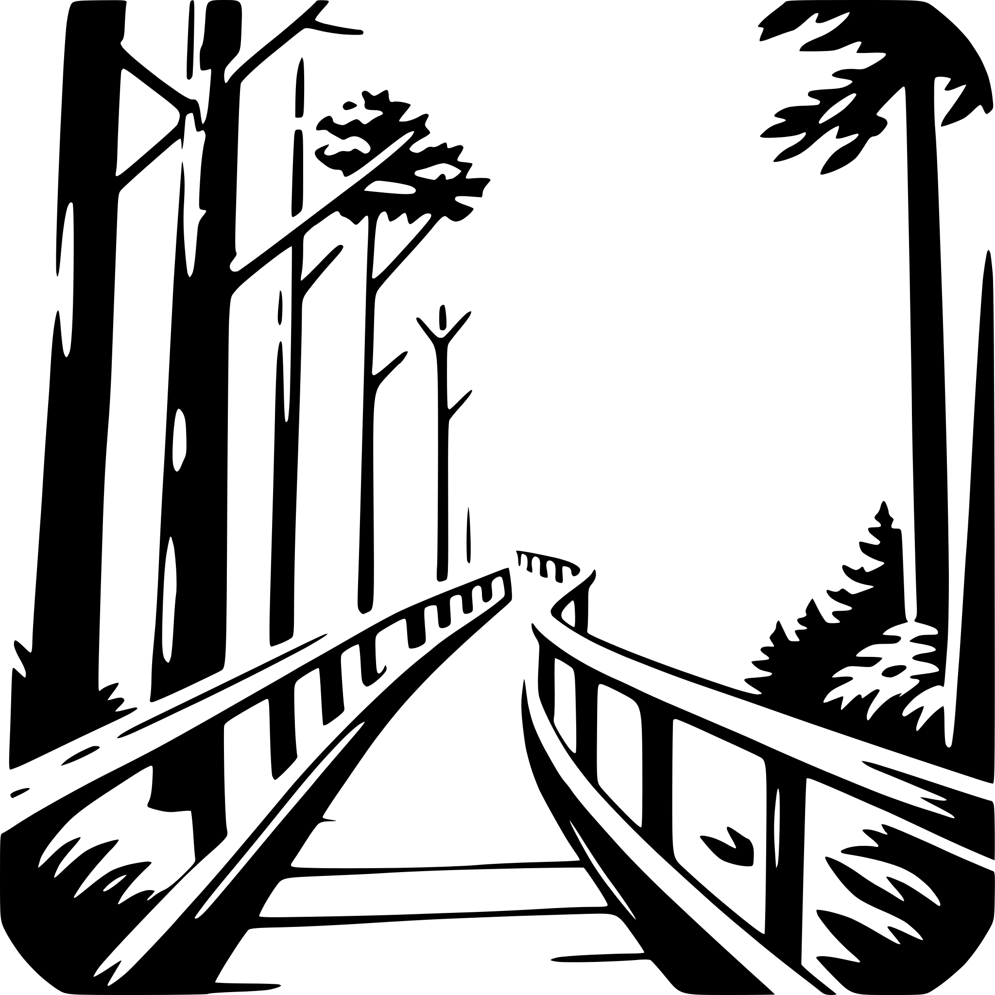 AI-generated SVG of a forest canopy walk
