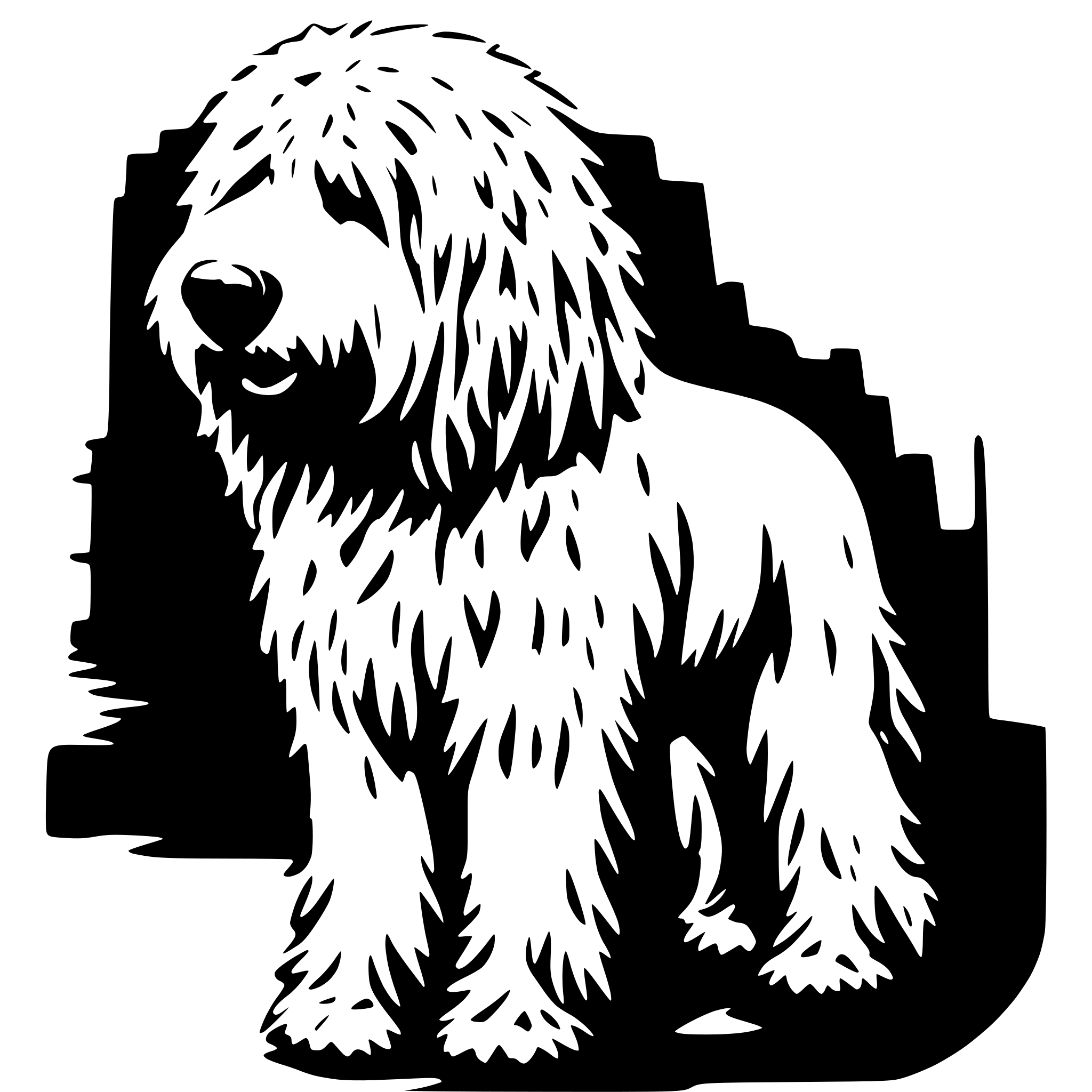AI-generated SVG of 'Komondor'
