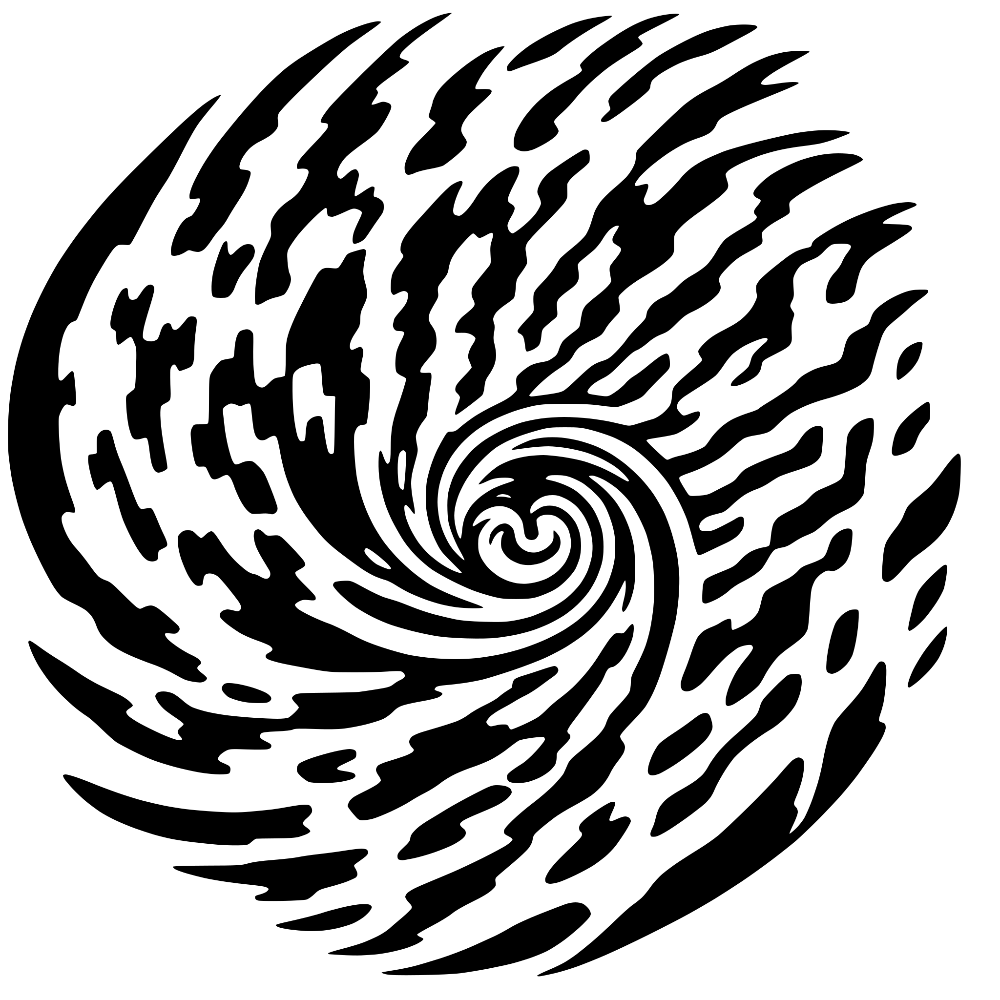 AI-generated SVG of a vortex swirl