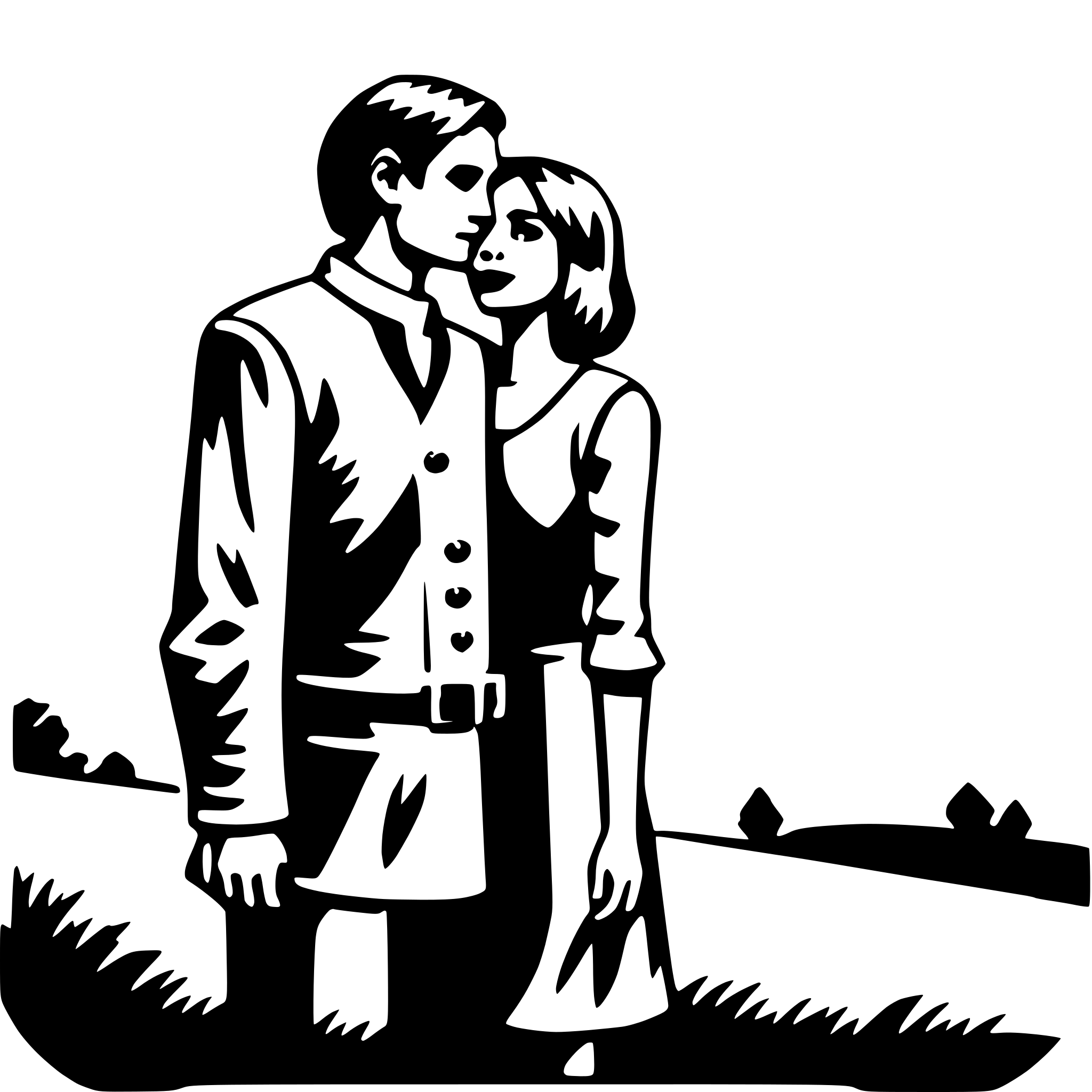 AI-generated SVG of a sunset embrace
