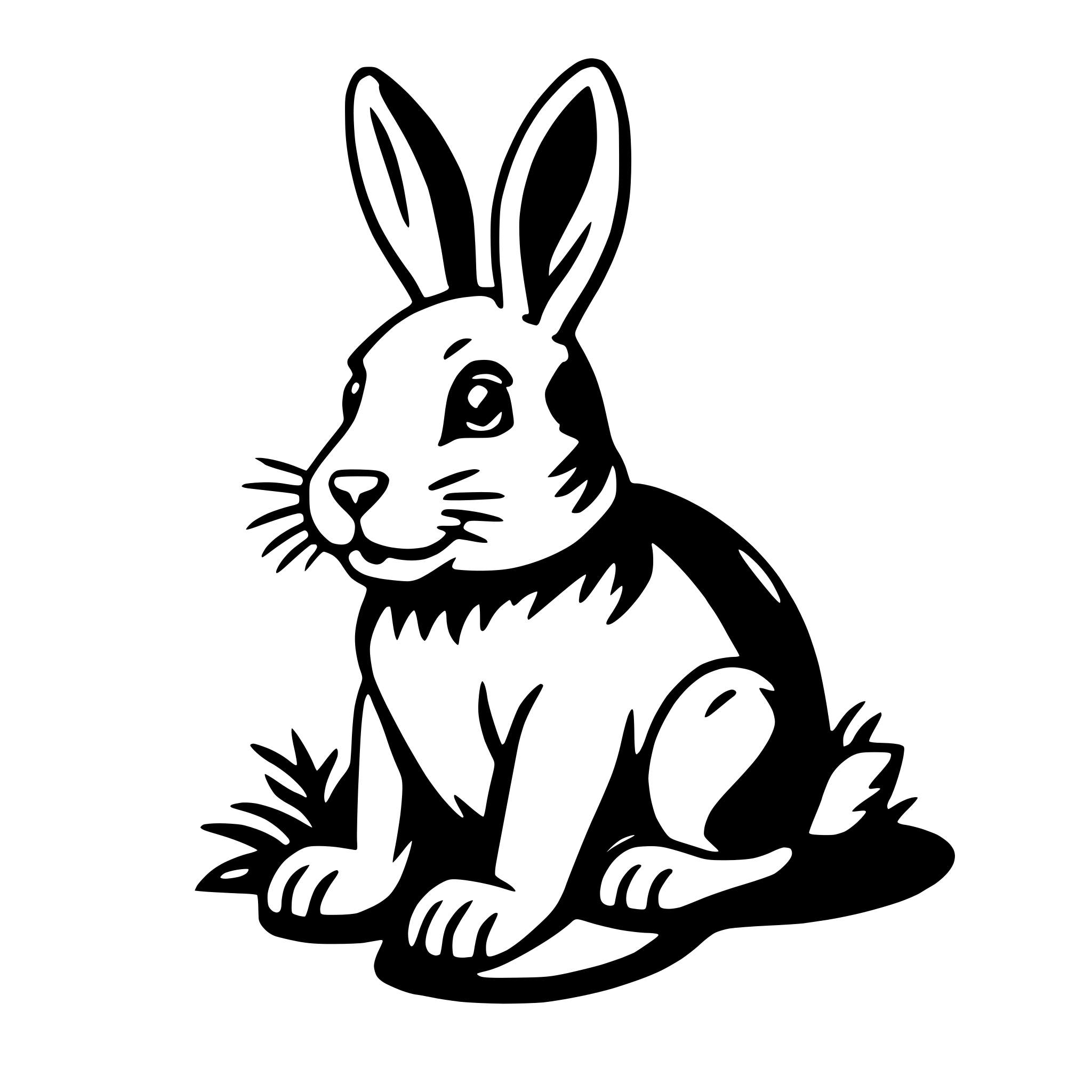 AI-generated SVG of a easter bunny
