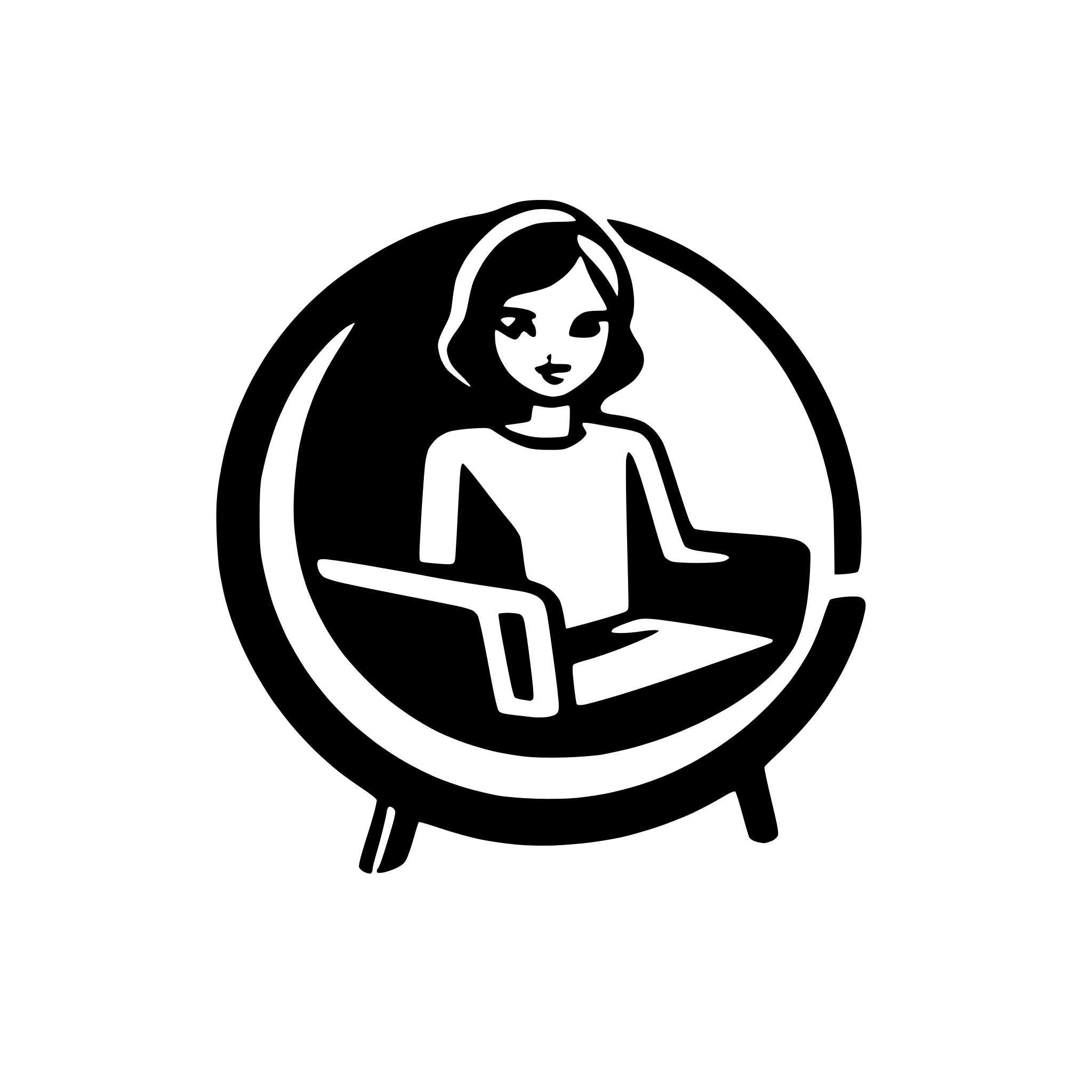 AI-generated SVG of a Silhouette of a person sitting on a sofa. Central point of view. Minimalistic.