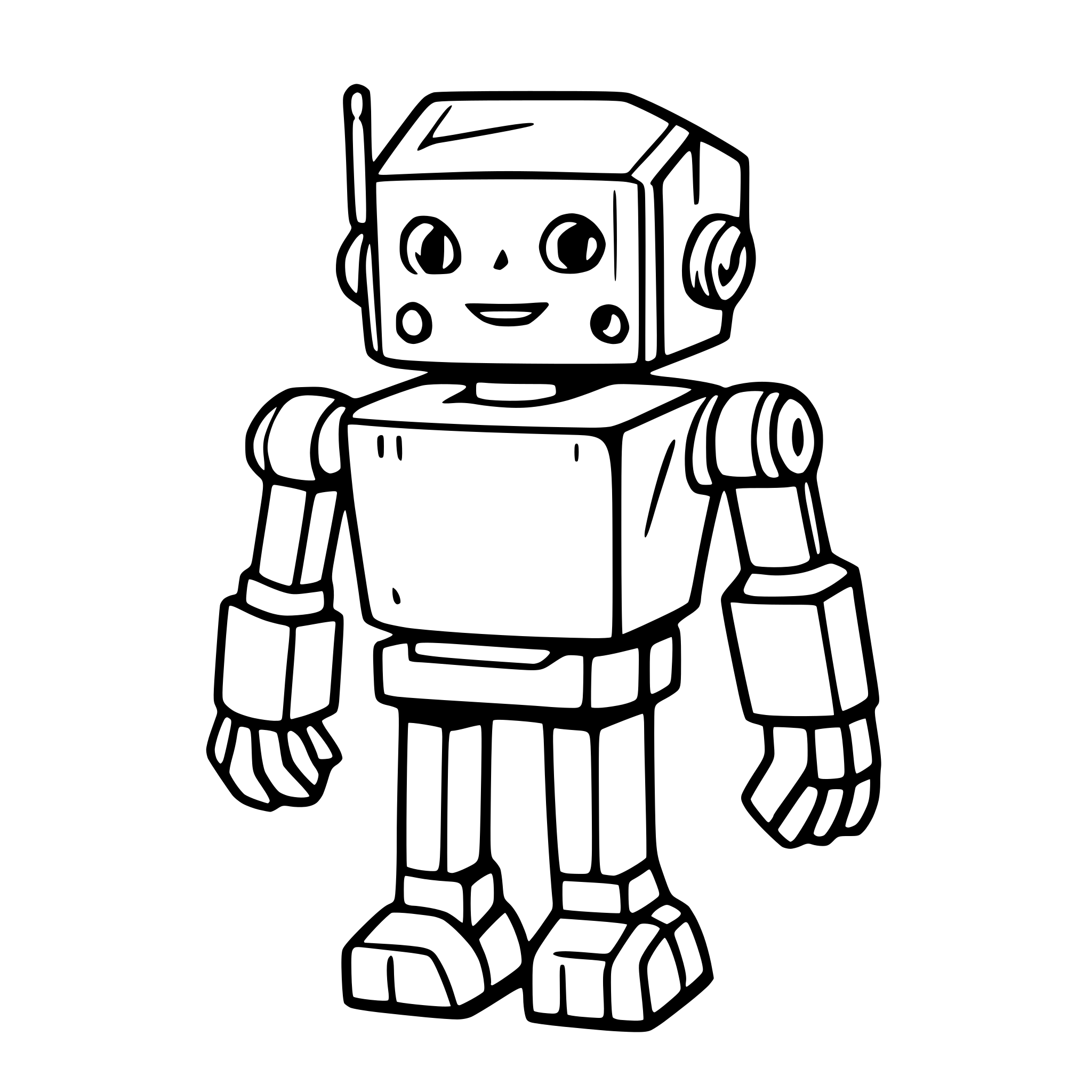 AI-generated SVG of 'Draw a robot'
