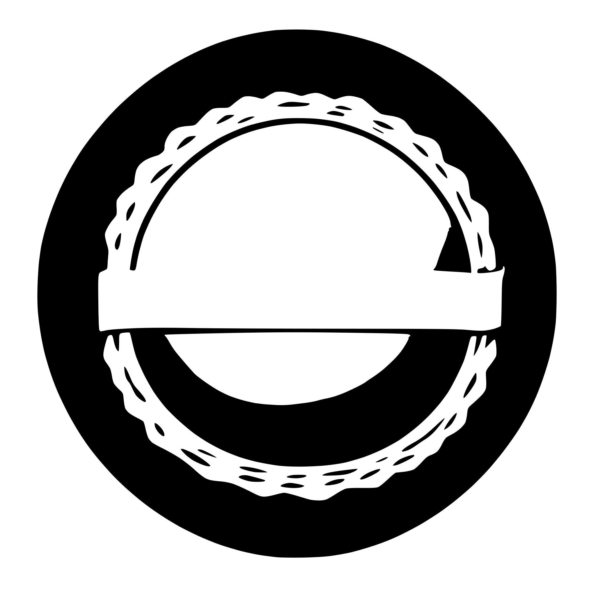 AI-generated SVG of a ribbon banner wrapping around circle