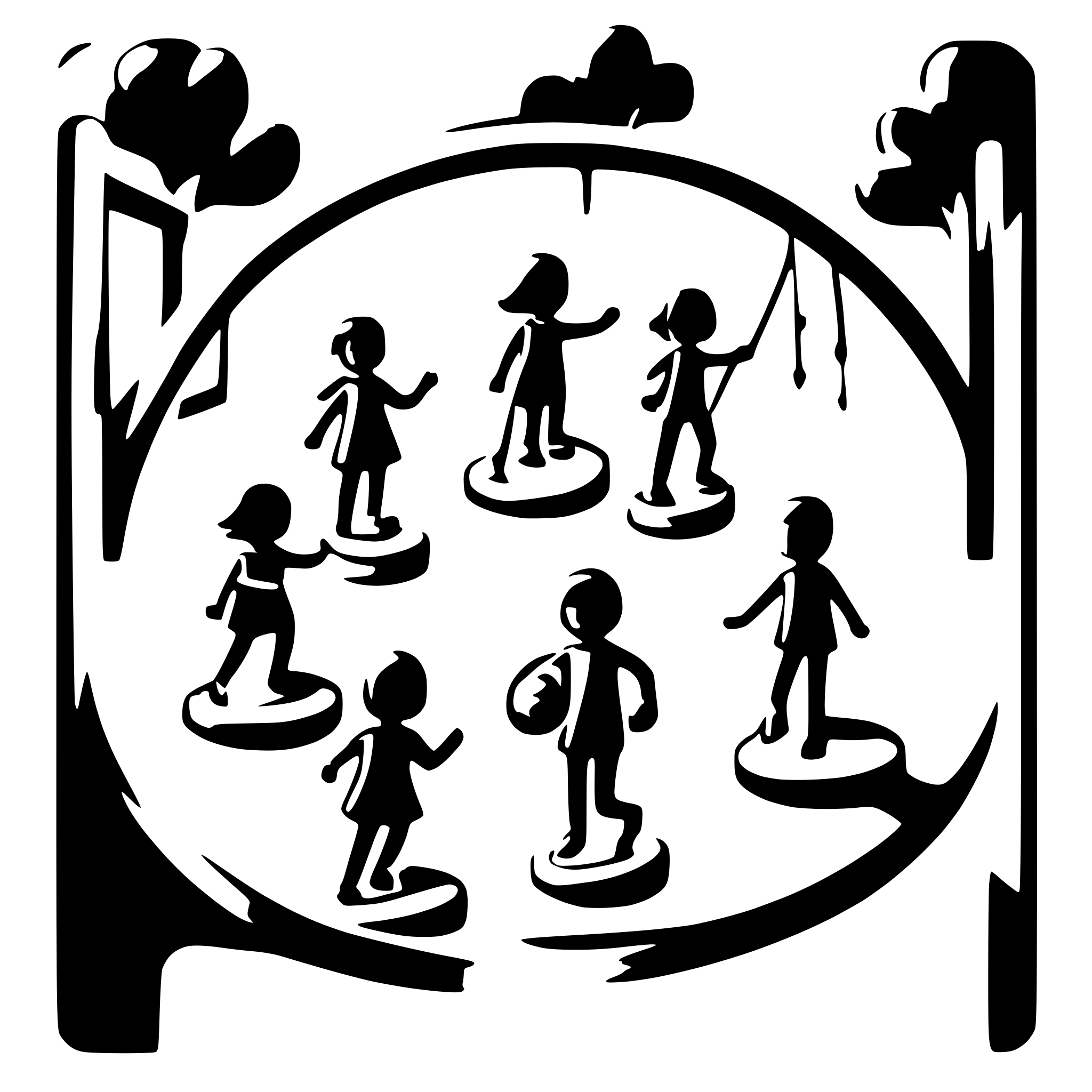 AI-generated SVG of a 10 children playing on a playground