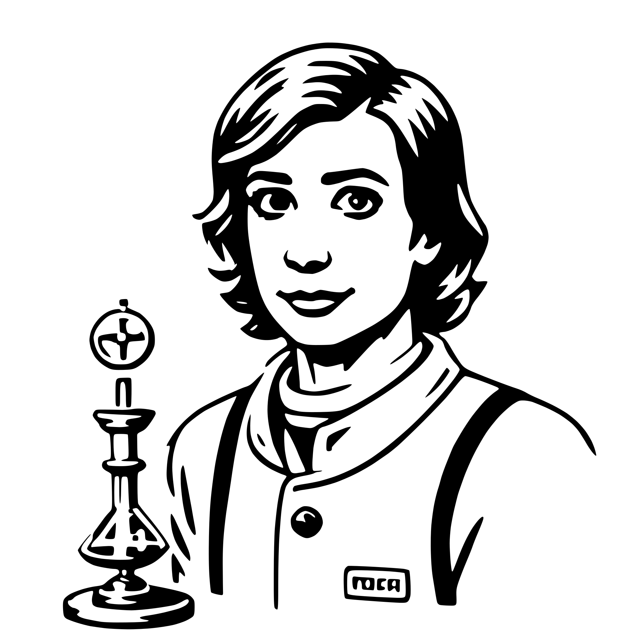 AI-generated SVG of a research scientist