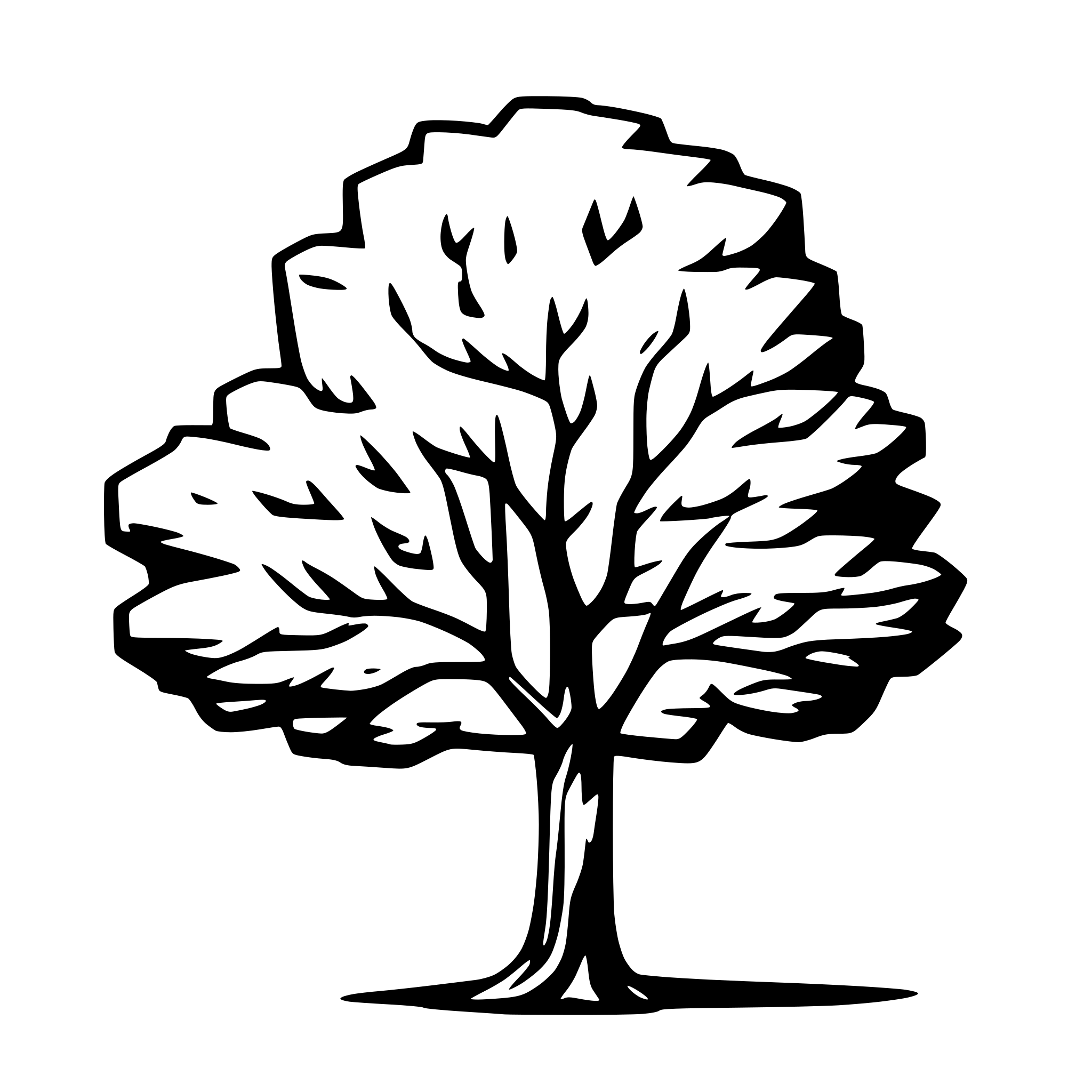 AI-generated SVG of a Lonely tree, minimalistic, single line