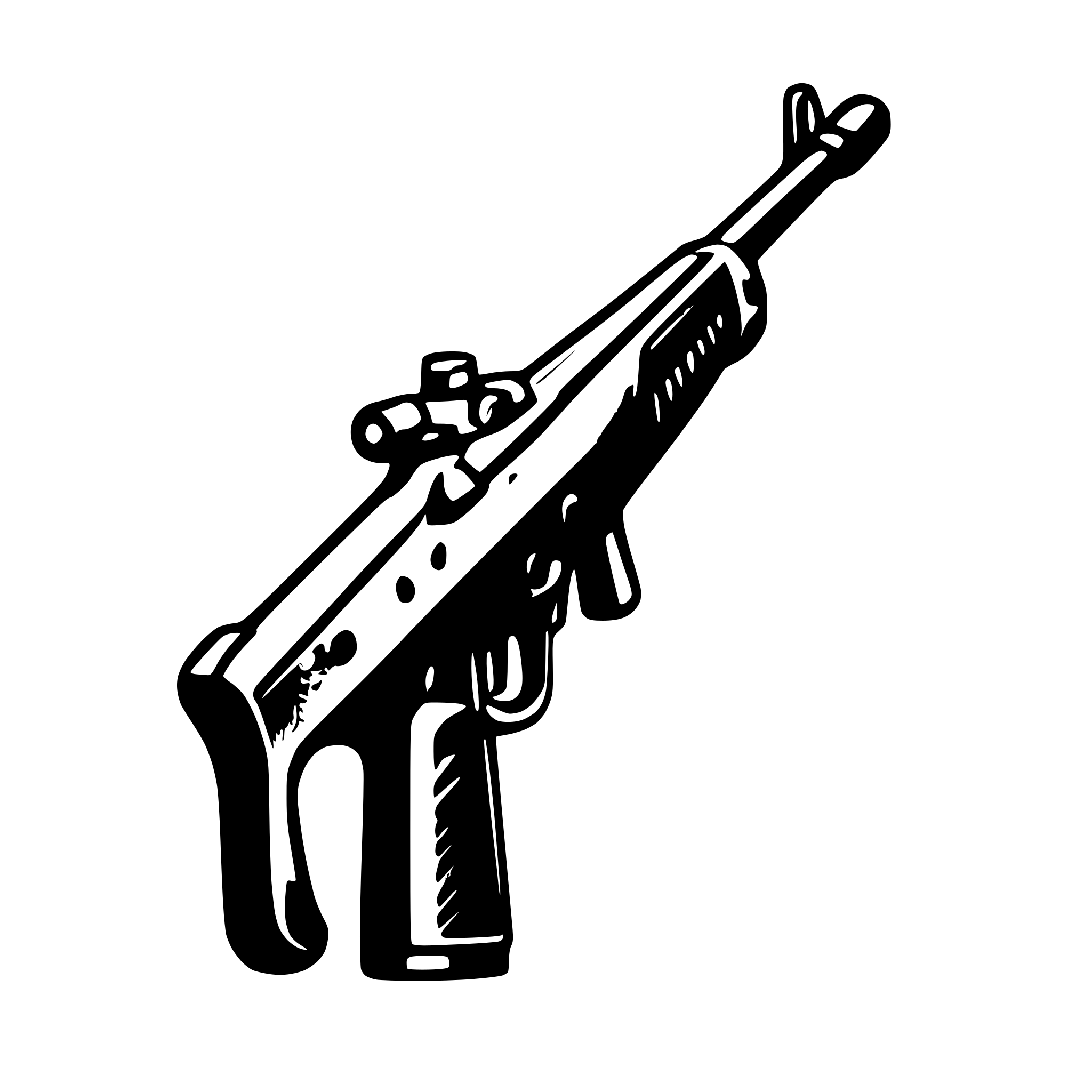 AI-generated SVG of a detailed side-view of "Rifle Type 38"