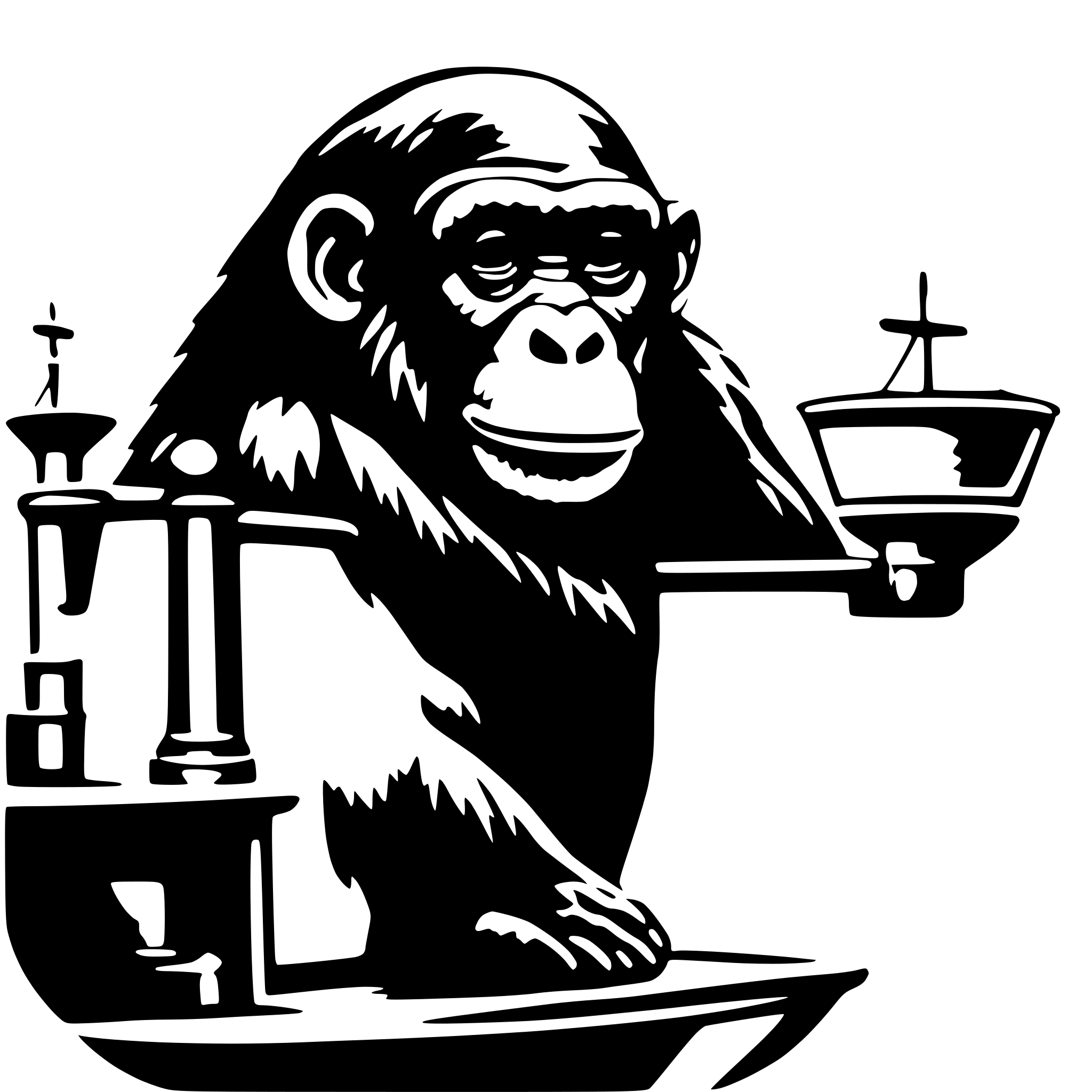 AI-generated SVG of a chimpanzee on ship