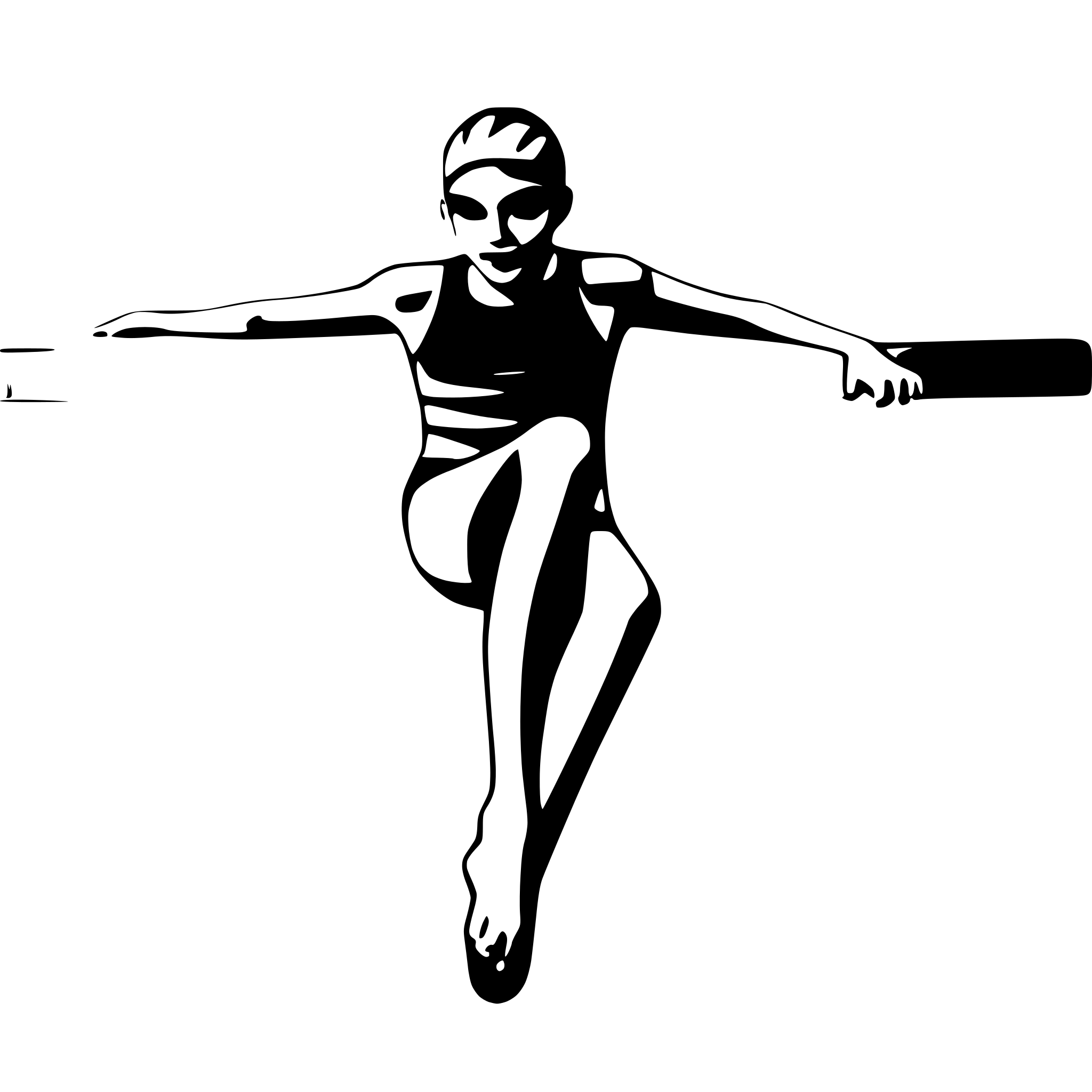 AI-generated SVG of a swimmer diving into pool