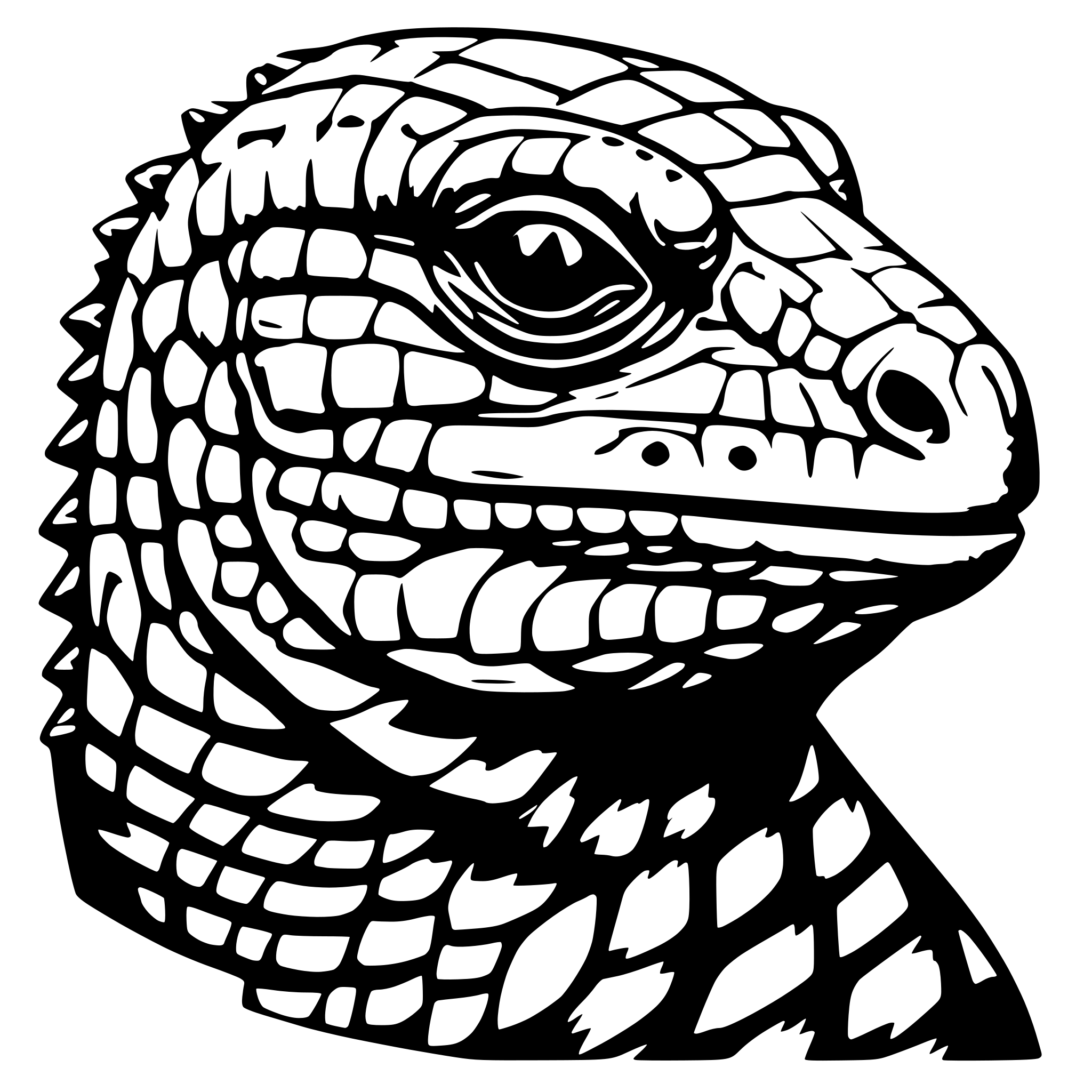 AI-generated SVG of 'Uromastyx, head'
