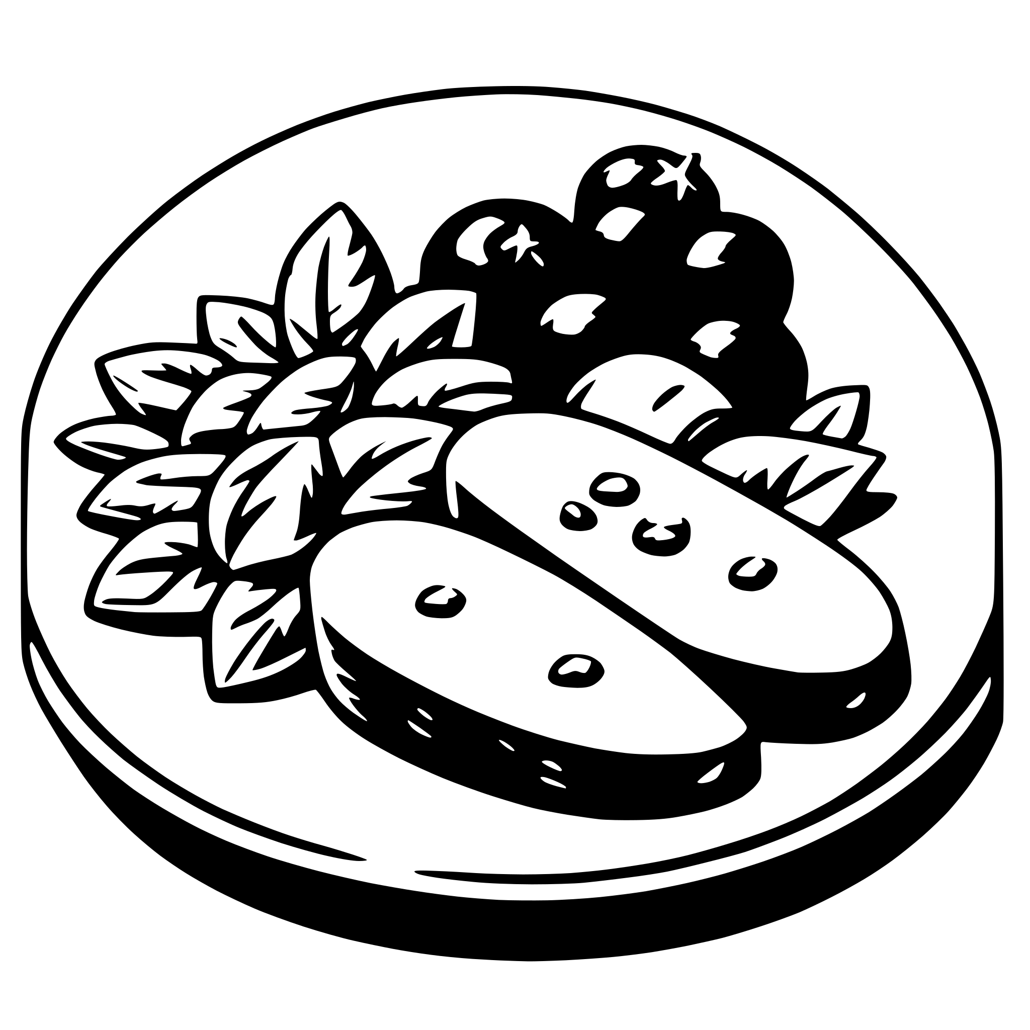AI-generated SVG of a platter