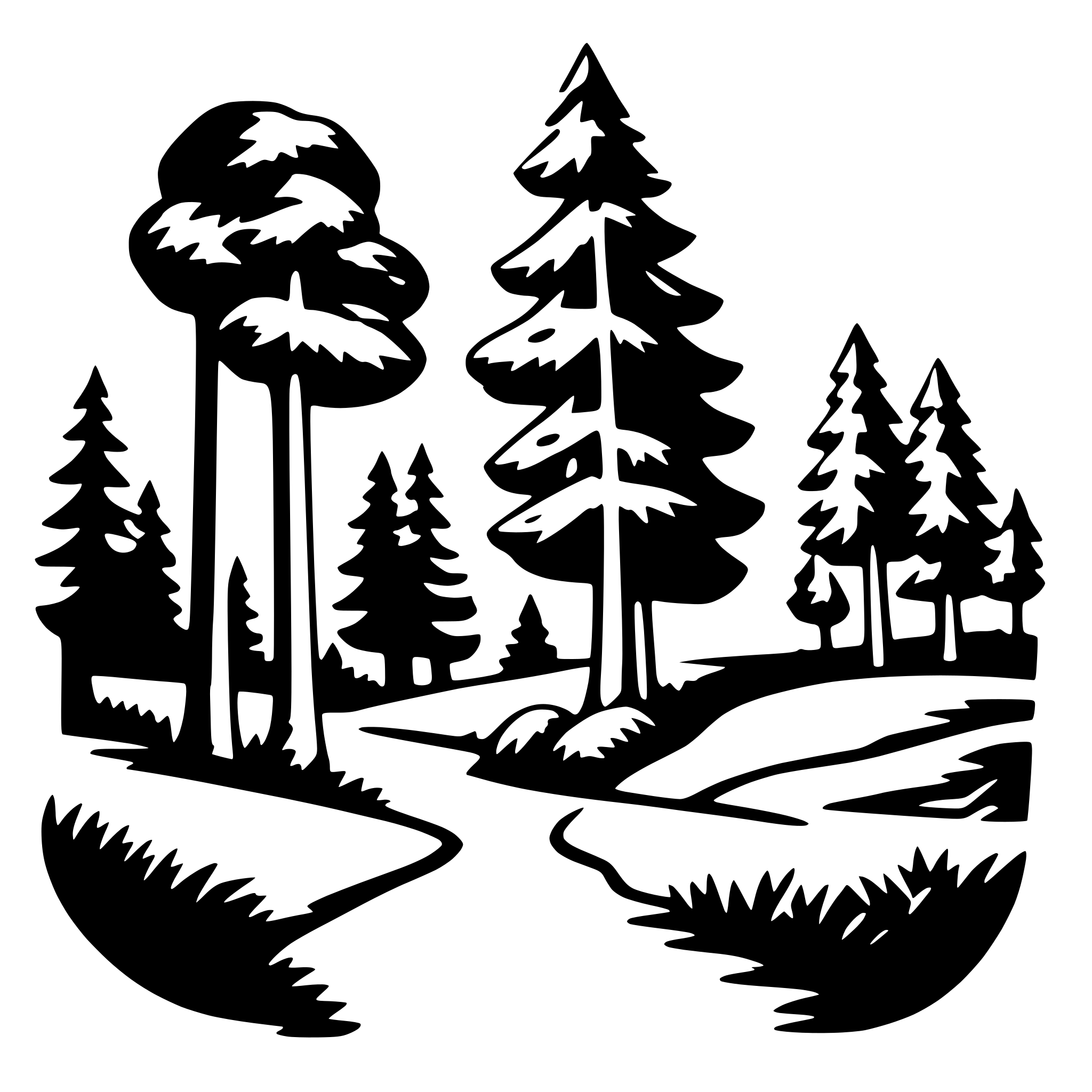 AI-generated SVG of 'wild forest'