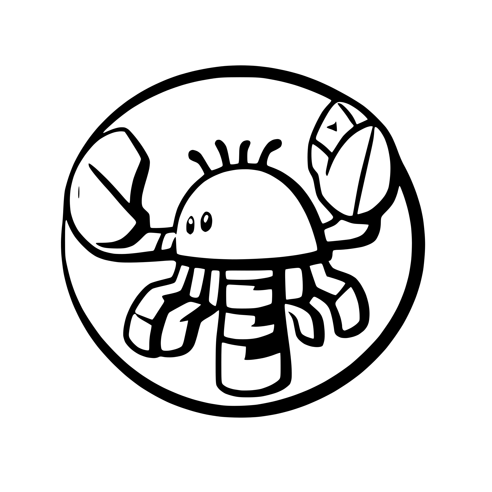 AI-generated SVG of 'lobster with a mushroom'