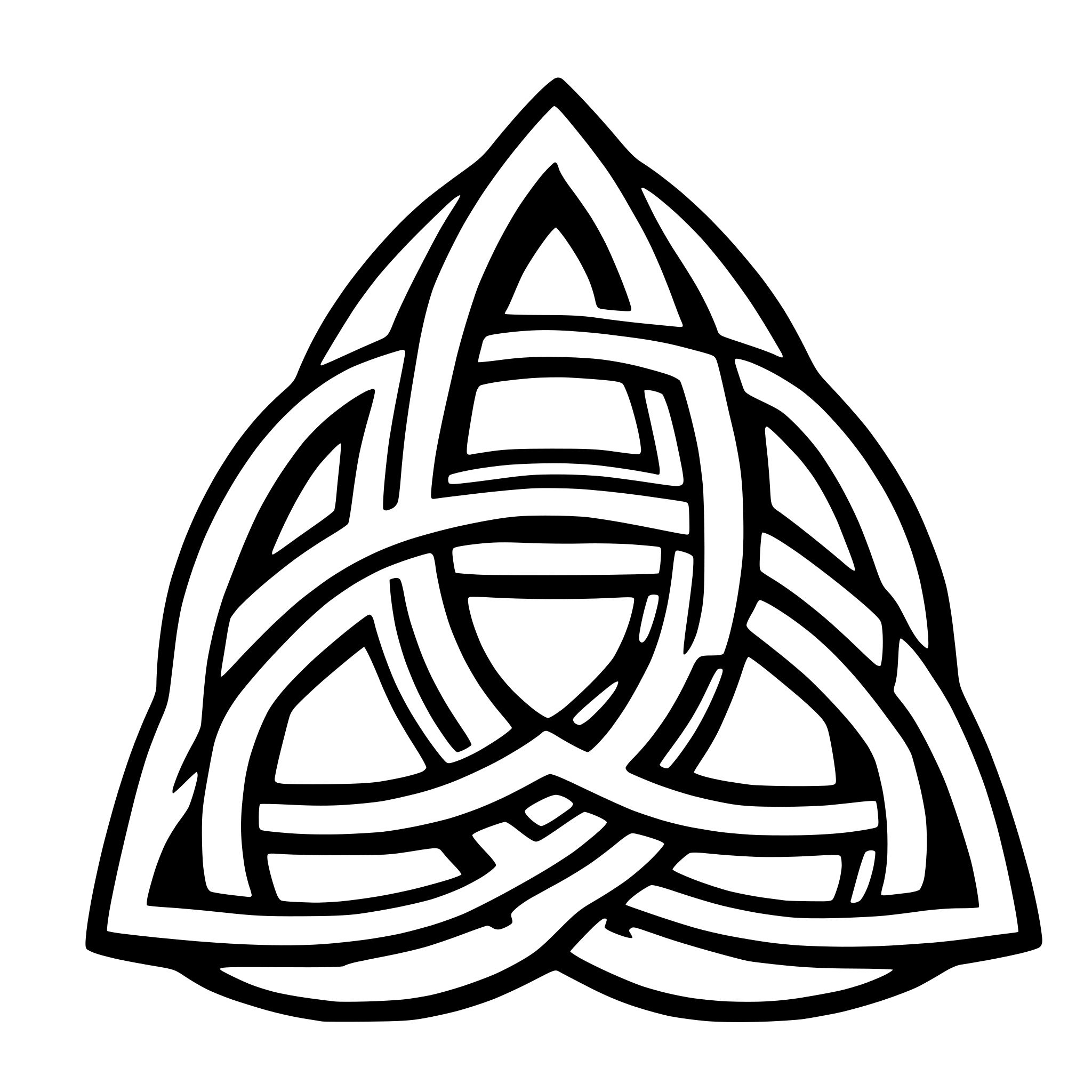 AI-generated SVG of 'triquetra celtic knot'