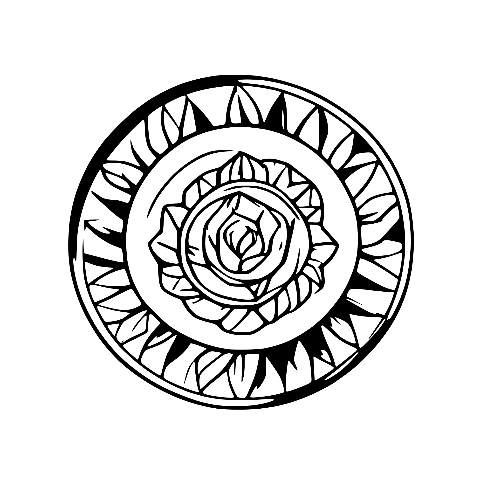 AI-generated SVG of a artdeco mandala