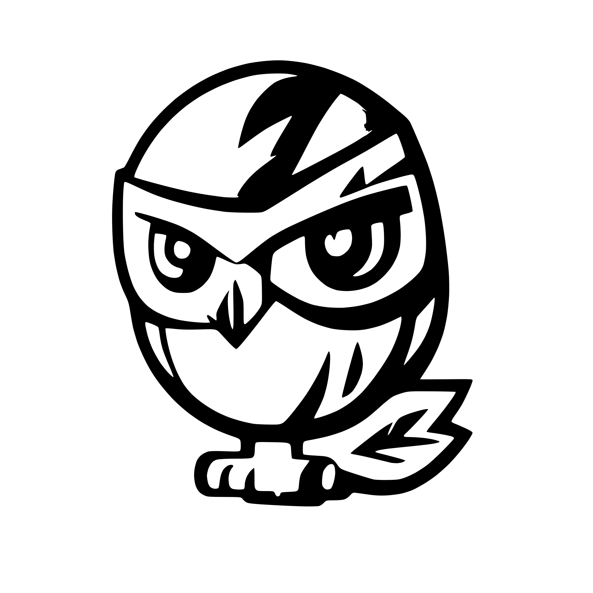 AI-generated SVG of 'wise blindfolded owl'