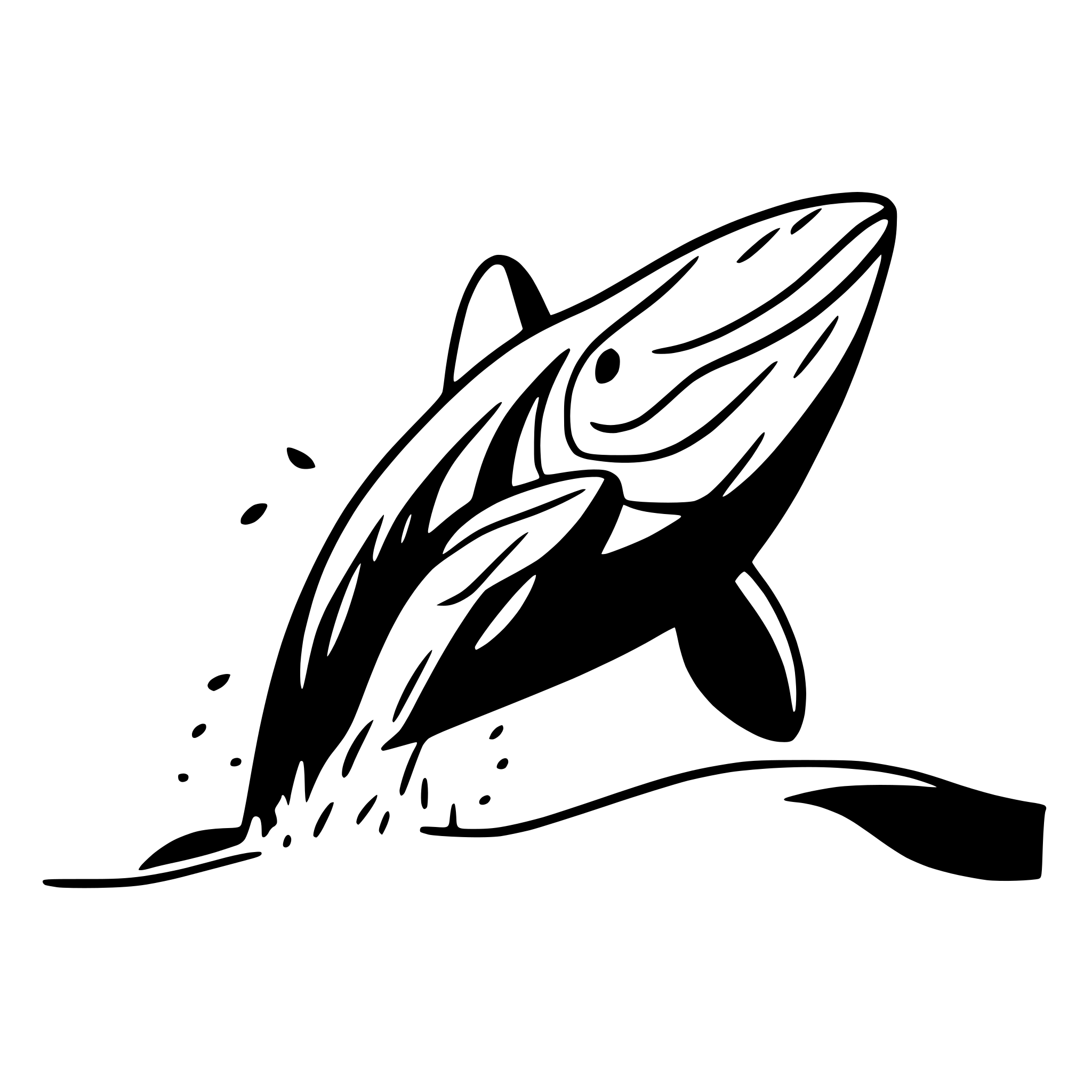 AI-generated SVG of a whale breaching ocean surface
