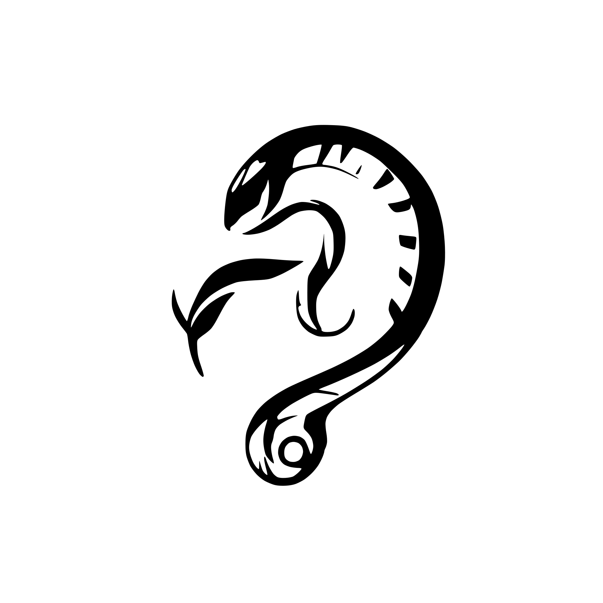 AI-generated SVG of a snake
