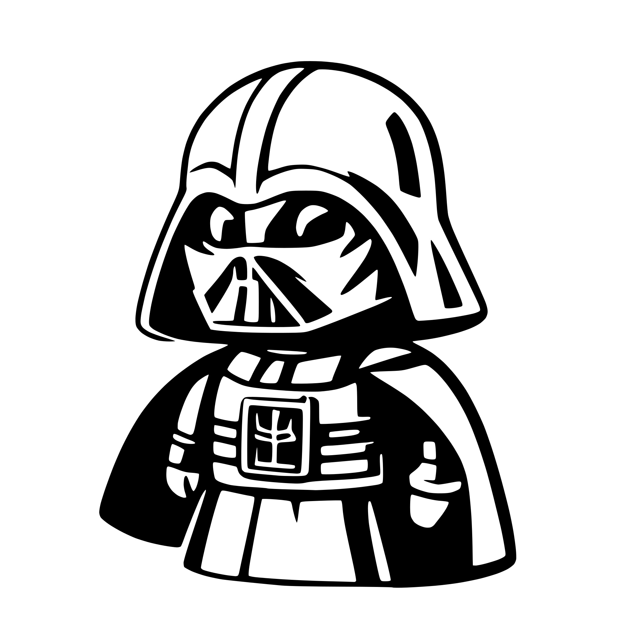 AI-generated SVG of 'darth vader is hello kitty'