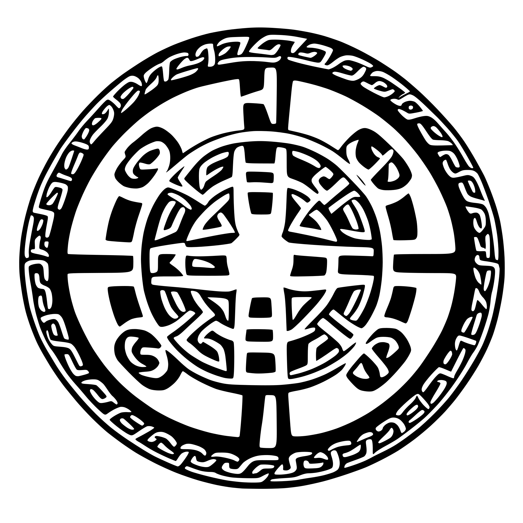 AI-generated SVG of 'celtic runes circle'