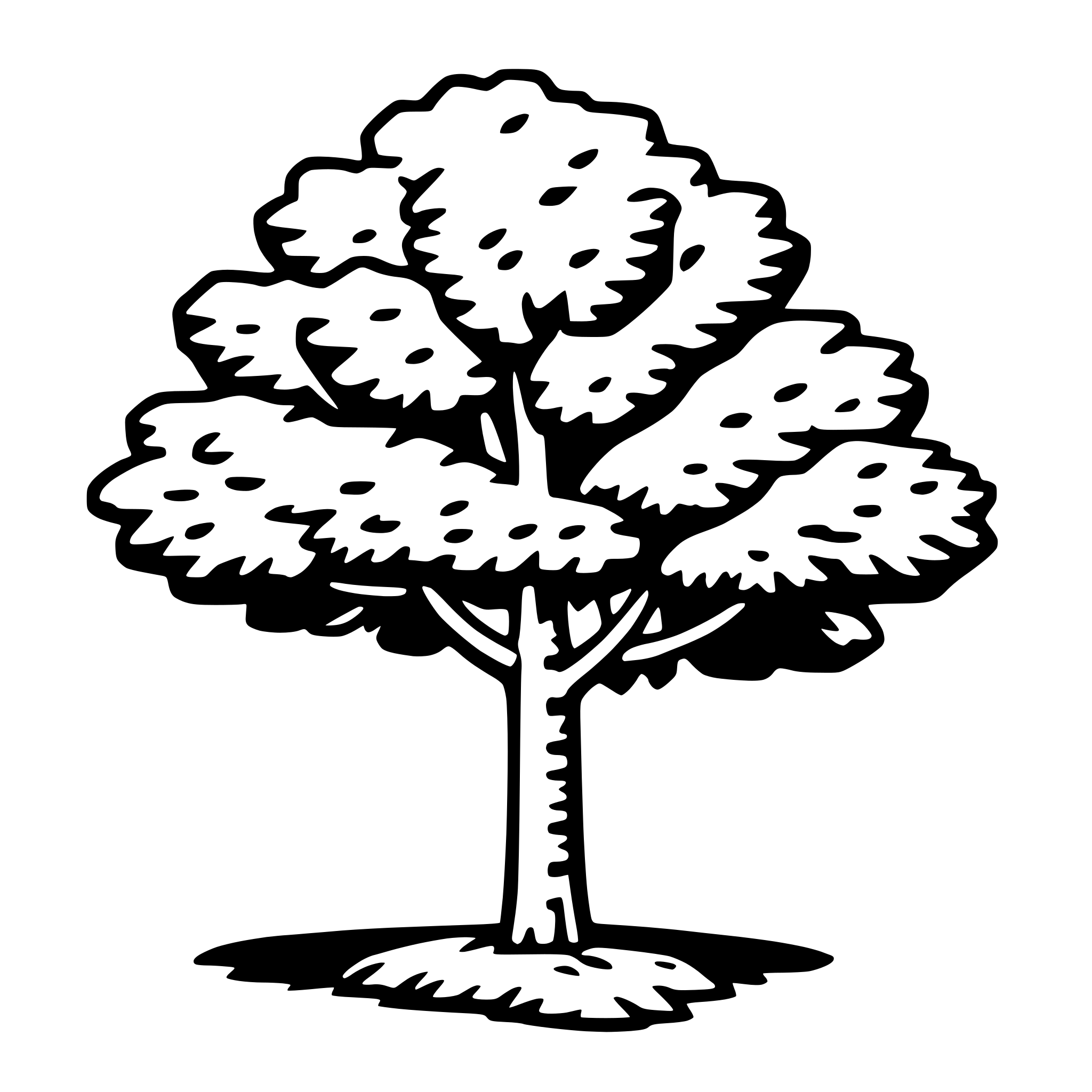 AI-generated SVG of a hickory tree