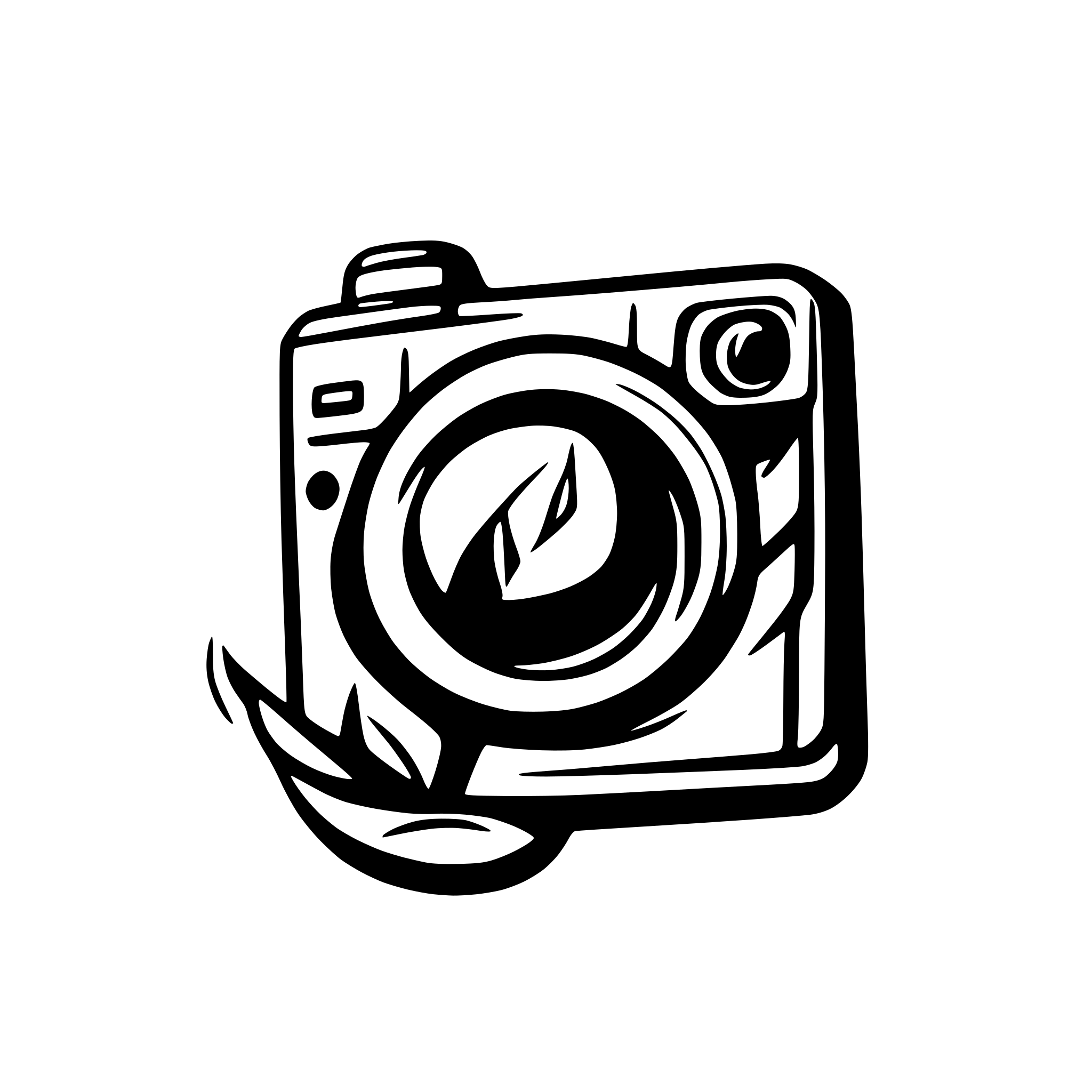 AI-generated SVG of 'camera speaking'