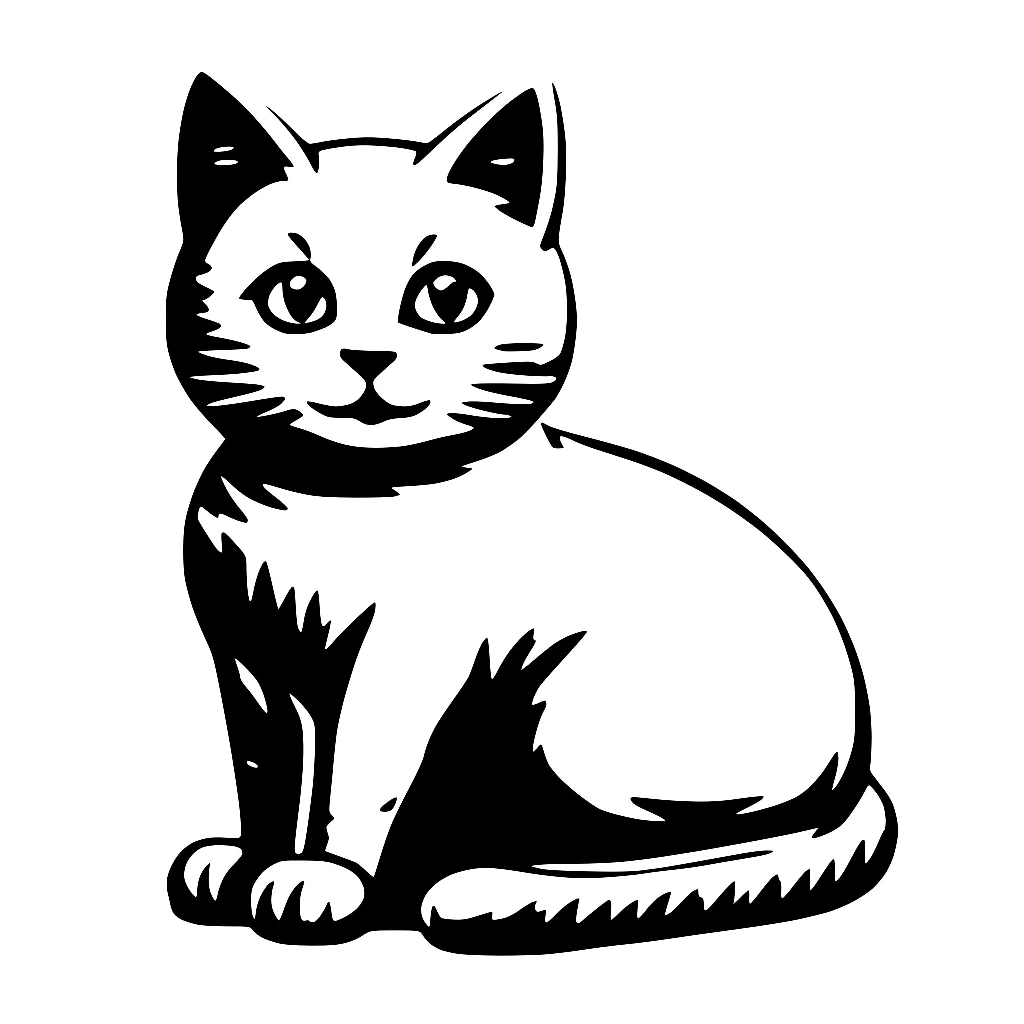 AI-generated SVG of 'Cat Yarn ball'