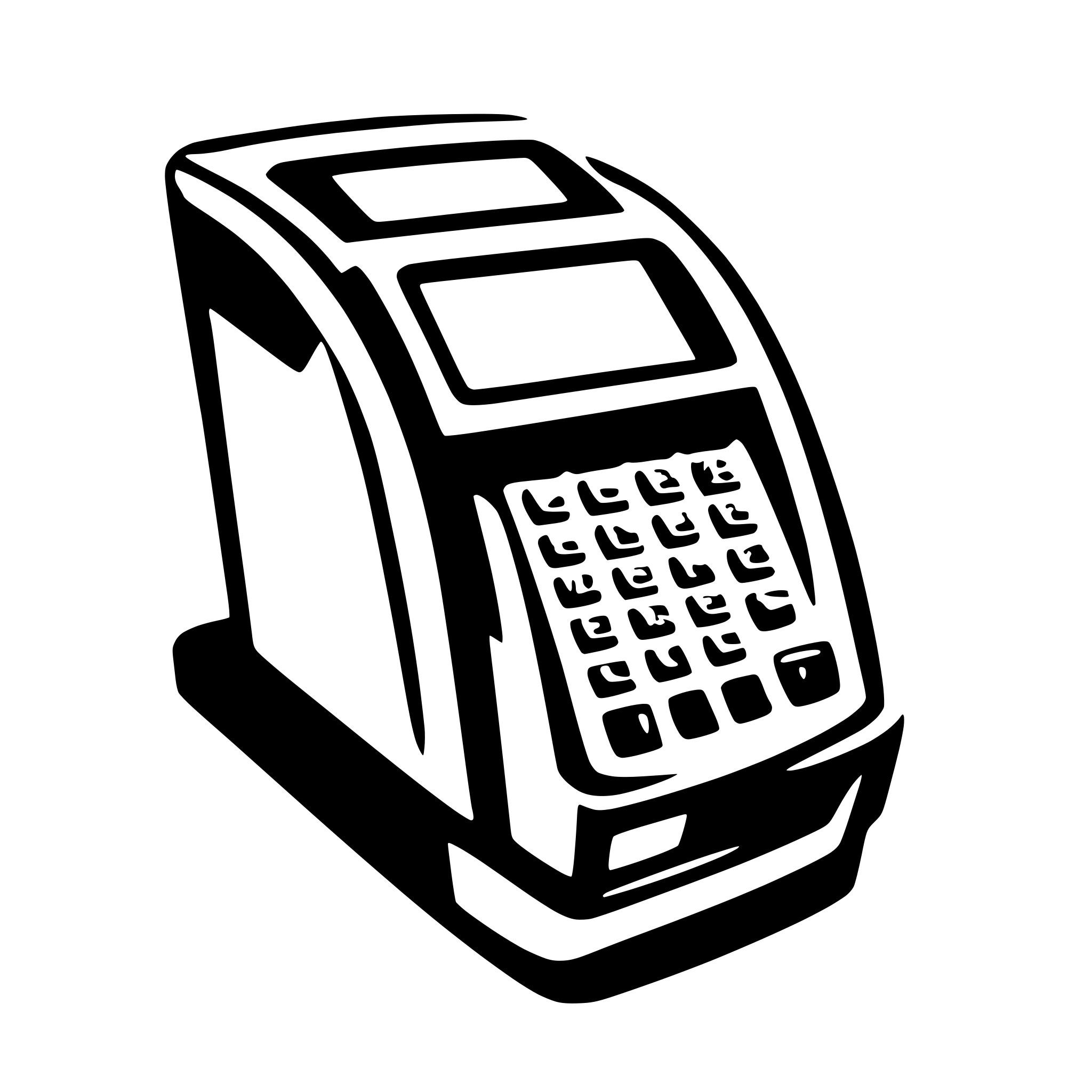 AI-generated SVG of a A sleek, modern credit card machine with a digital screen, designed with advanced encryption features. AI-generated SVG of a A sleek, modern credit card machine with a digital screen, designed with advanced encryption features.