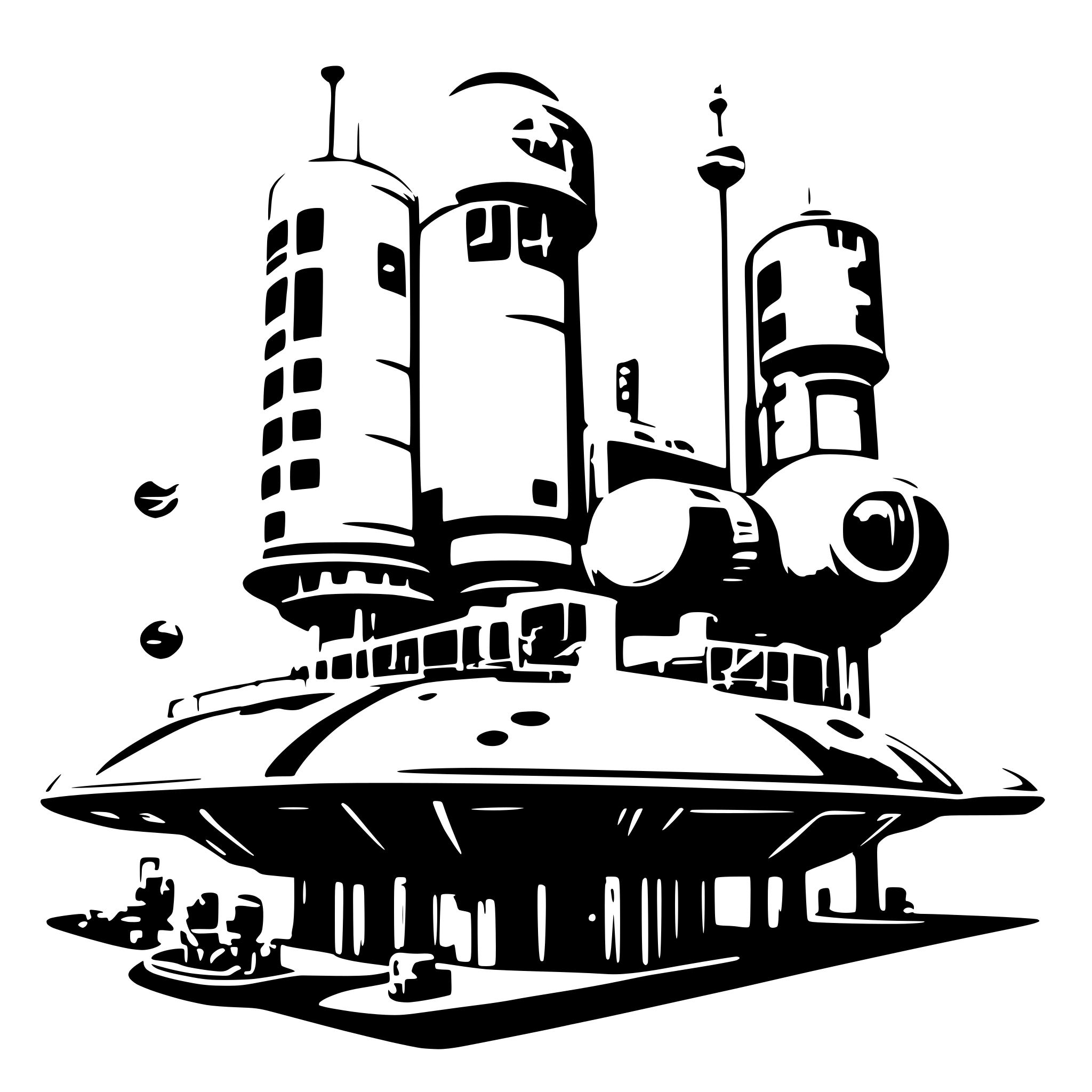 AI-generated SVG of a Future space station