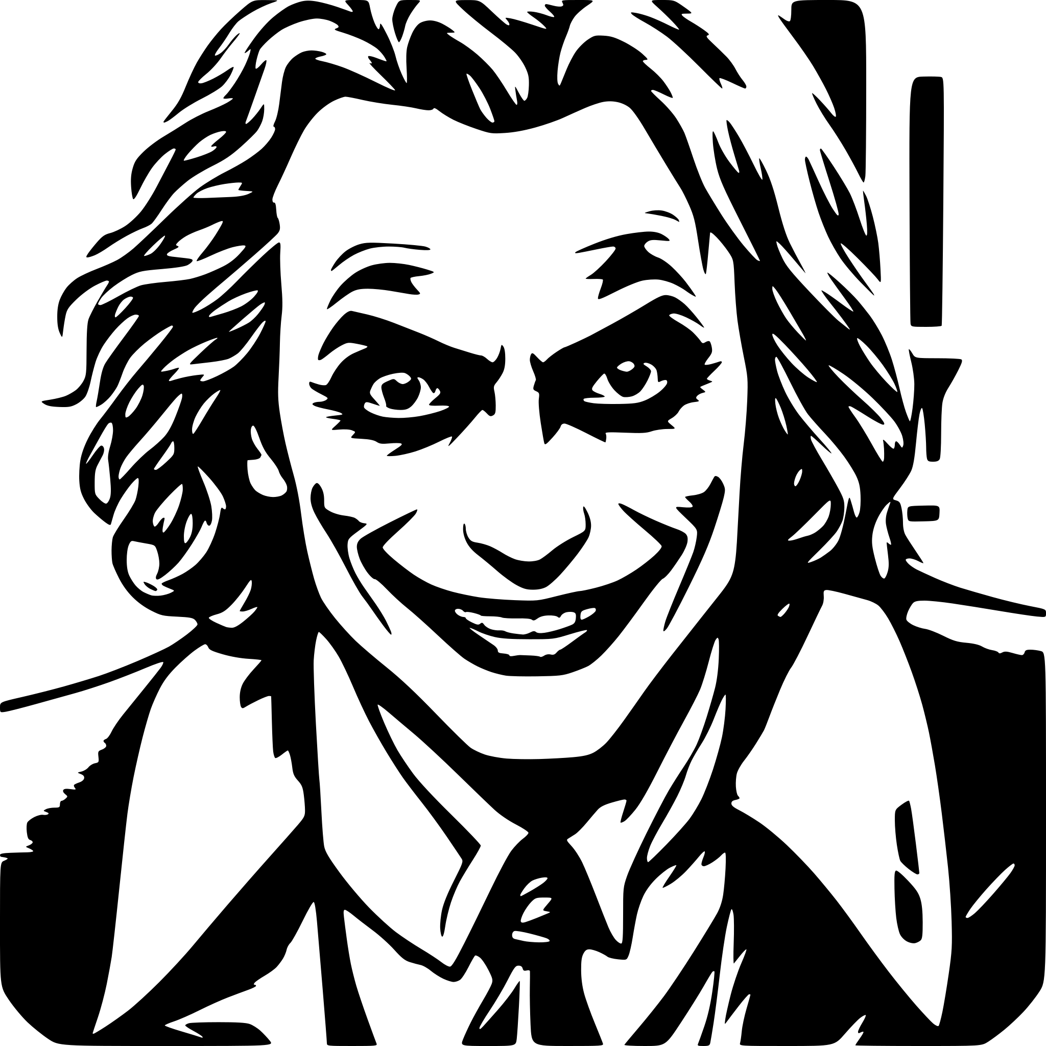 AI-generated SVG of a the joker