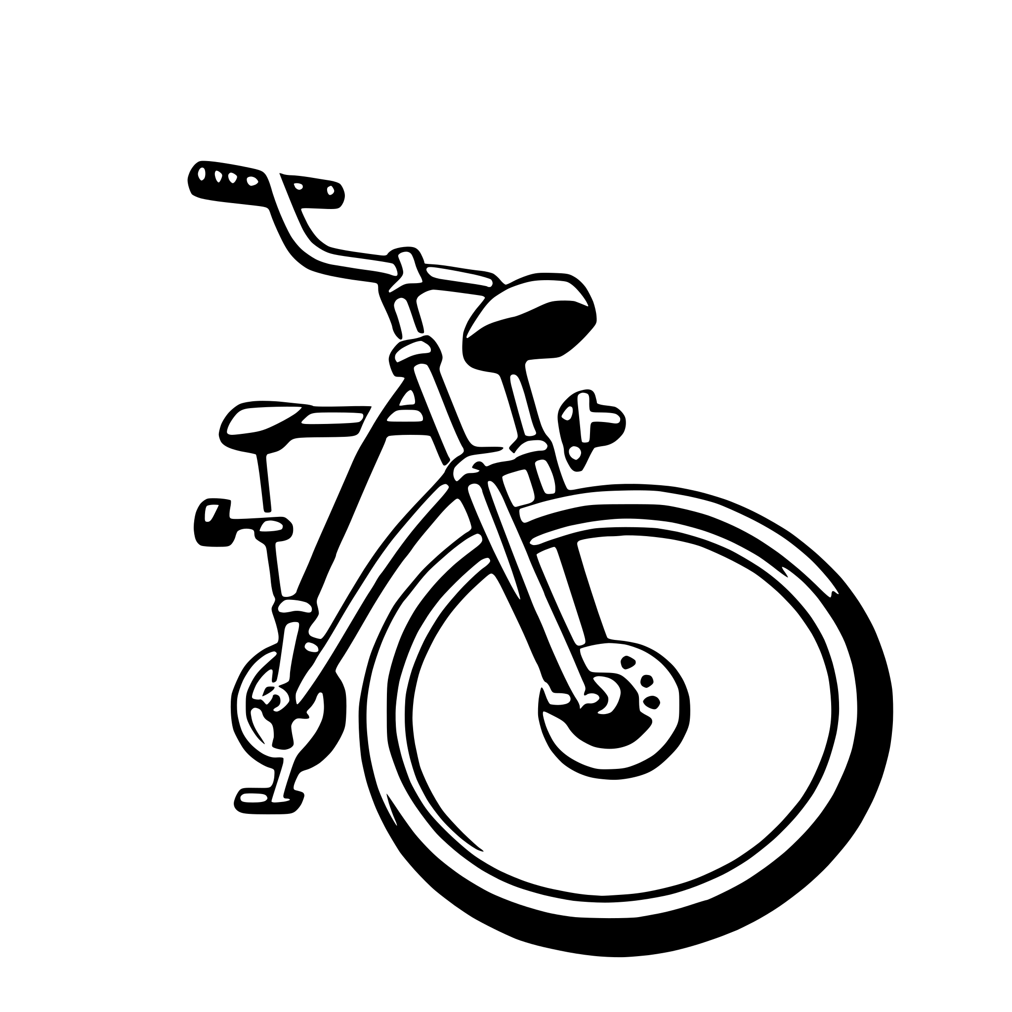 AI-generated SVG of 'hybrid bike'