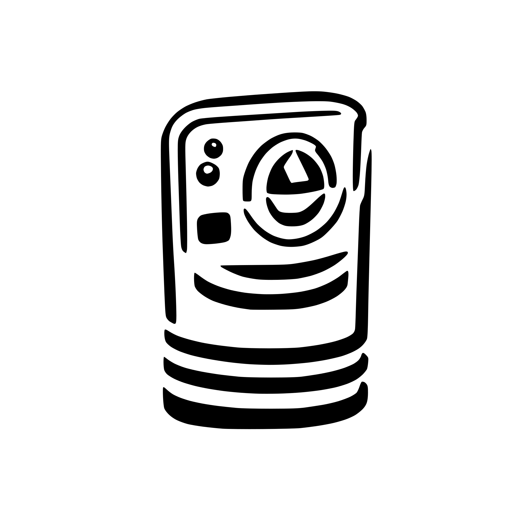 AI-generated SVG of a иконка в виде синего колокольчика, стилизованная под синий контур с волной внутри.