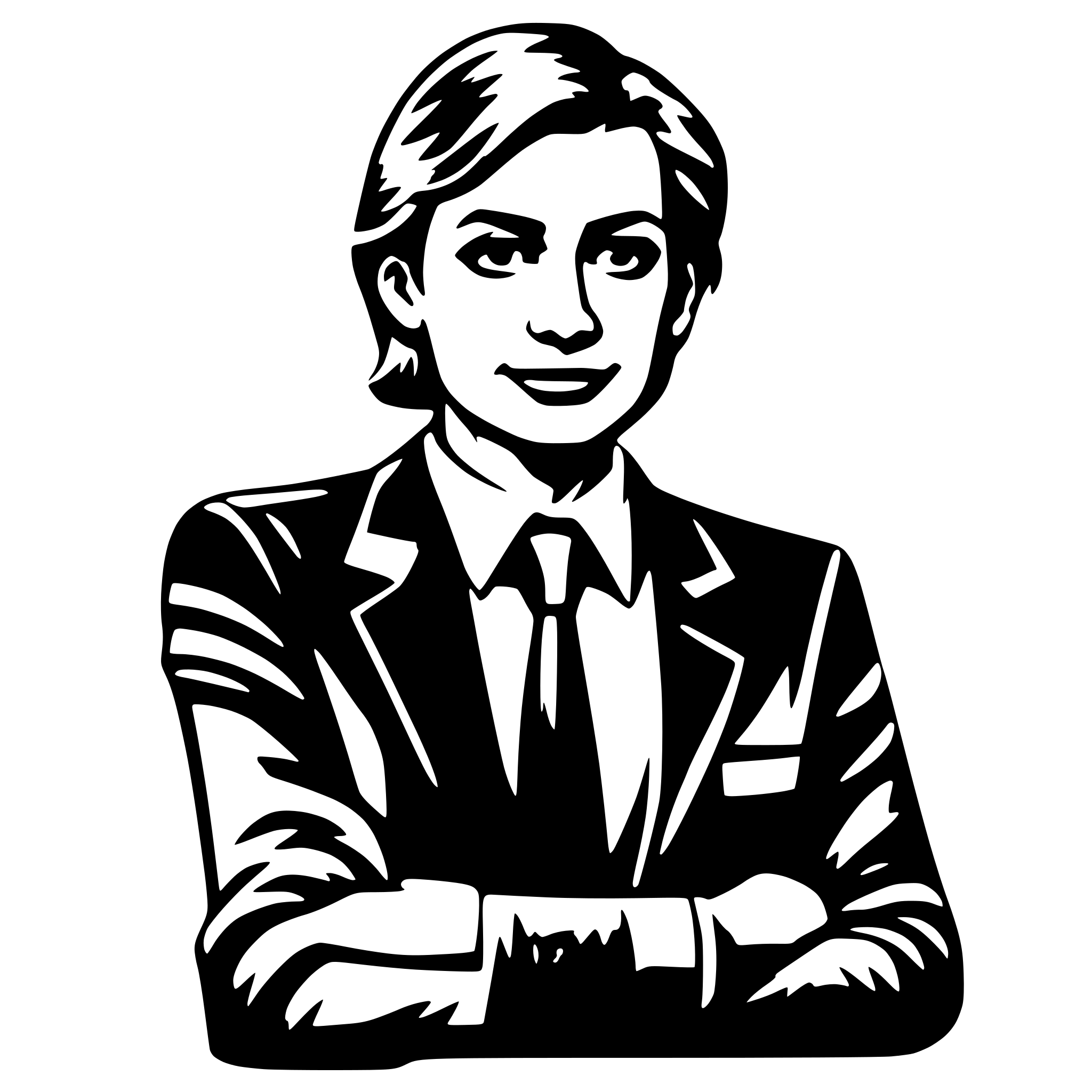 AI-generated SVG of a Draw a company executive. Draw it as simply as possible