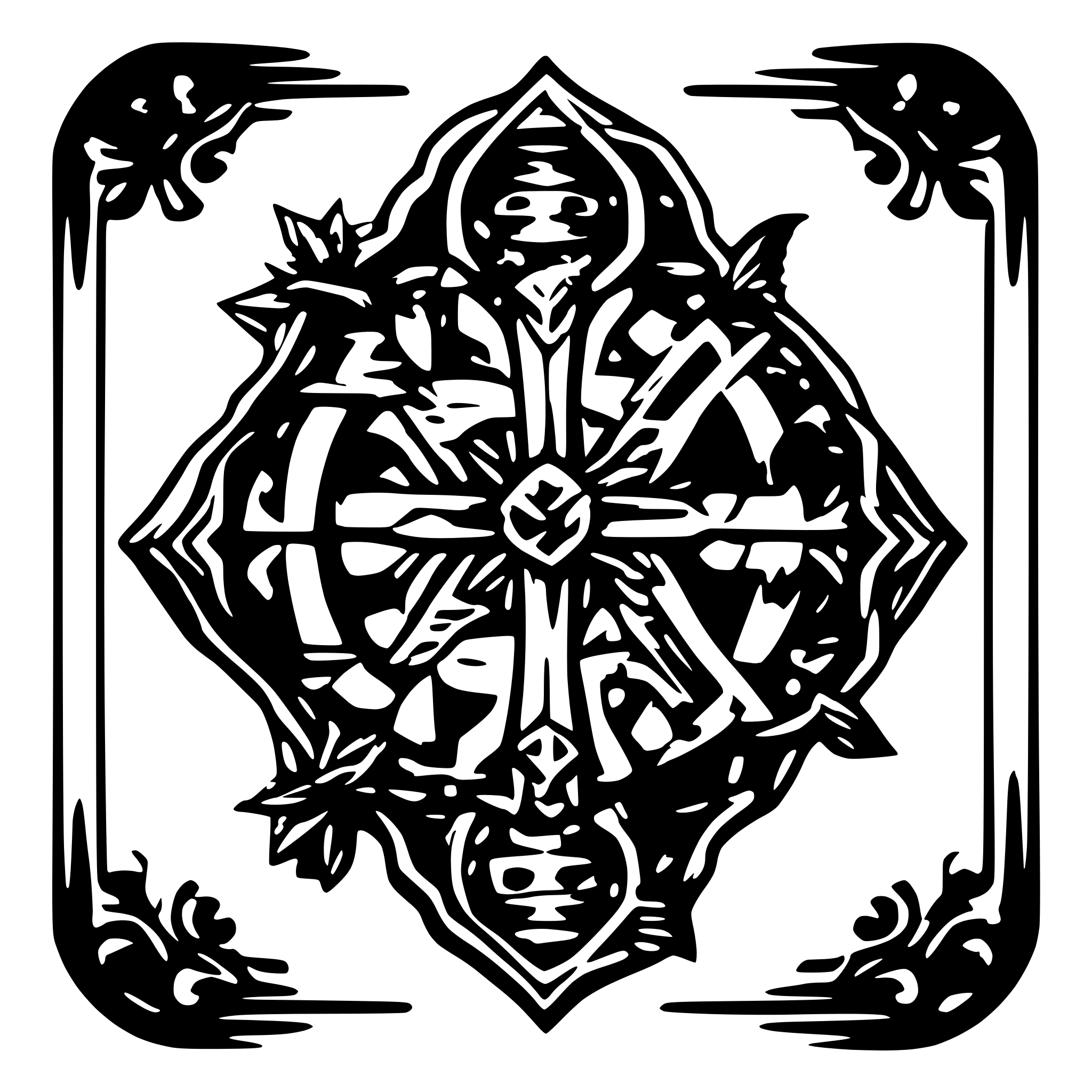 AI-generated SVG of a paproć, icon / logo, style: romantic, fantasy, tatoo