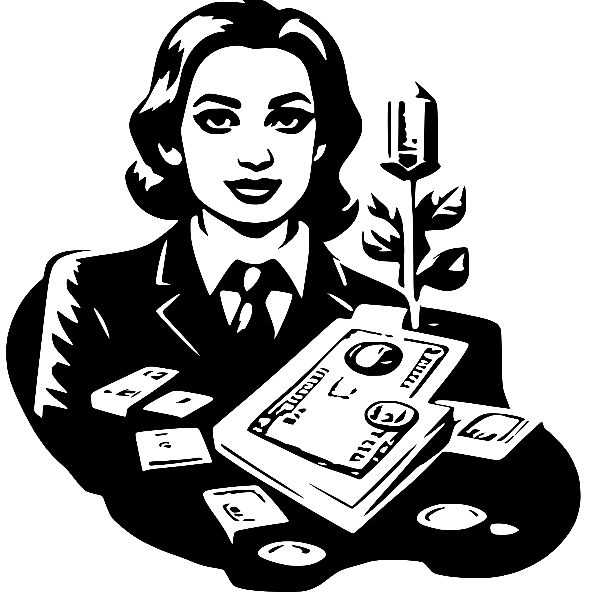 AI-generated SVG of a money