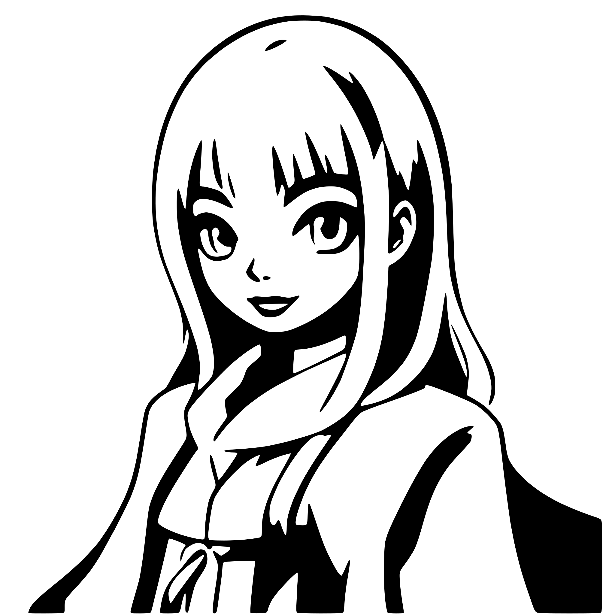 AI-generated SVG of a shadowy figure with glowing eyes
