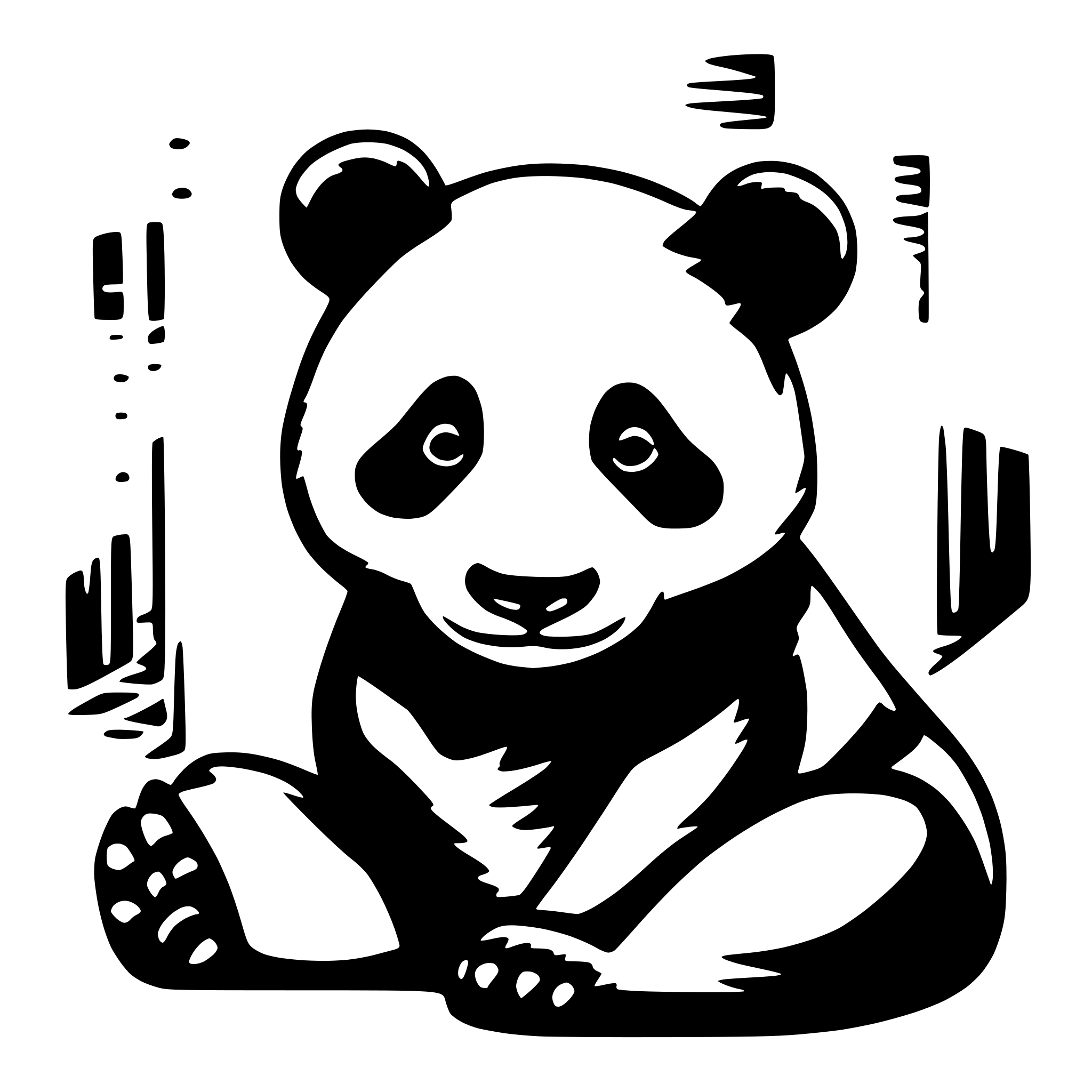 AI-generated SVG of a panda with contious lines