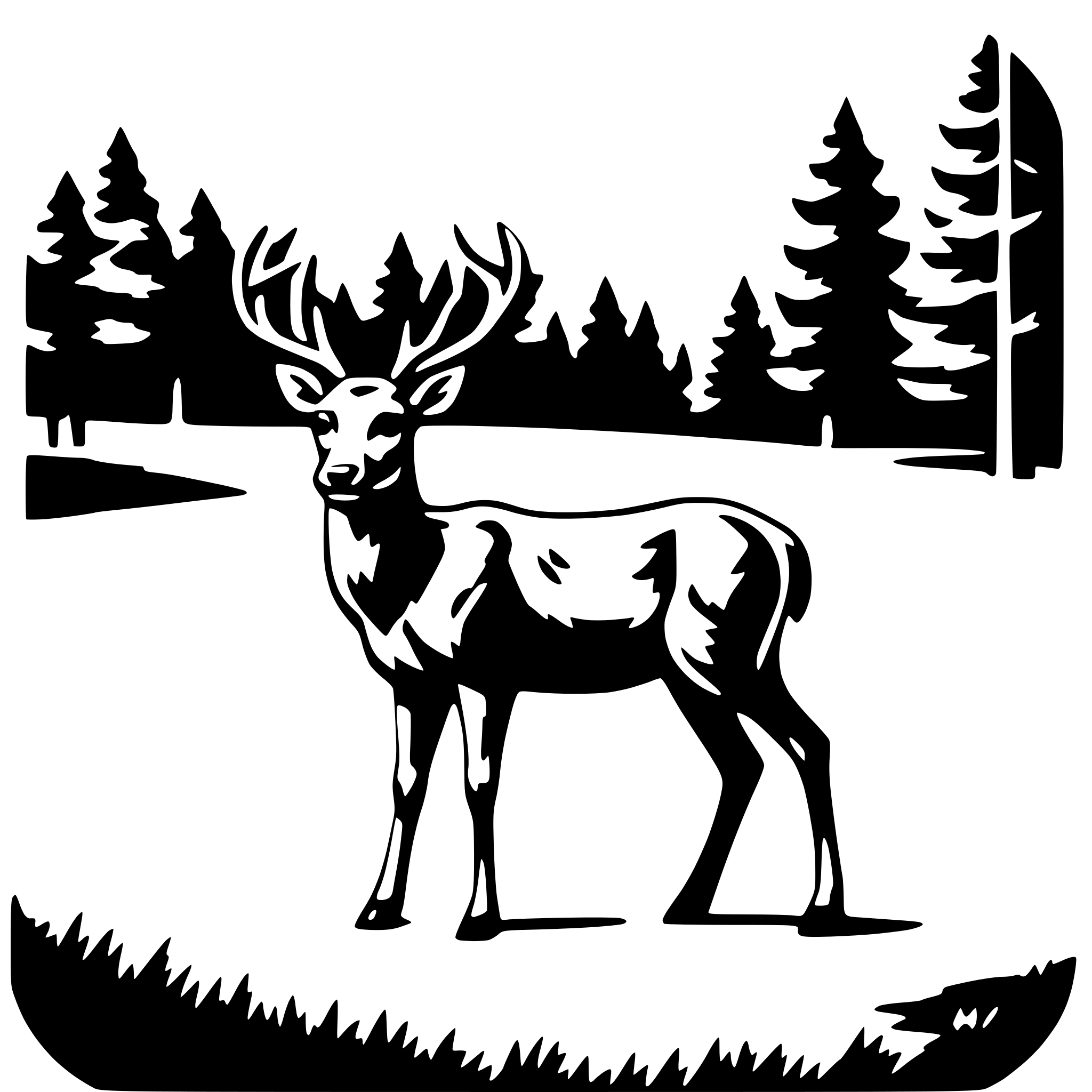 AI-generated SVG of a deer in clearing