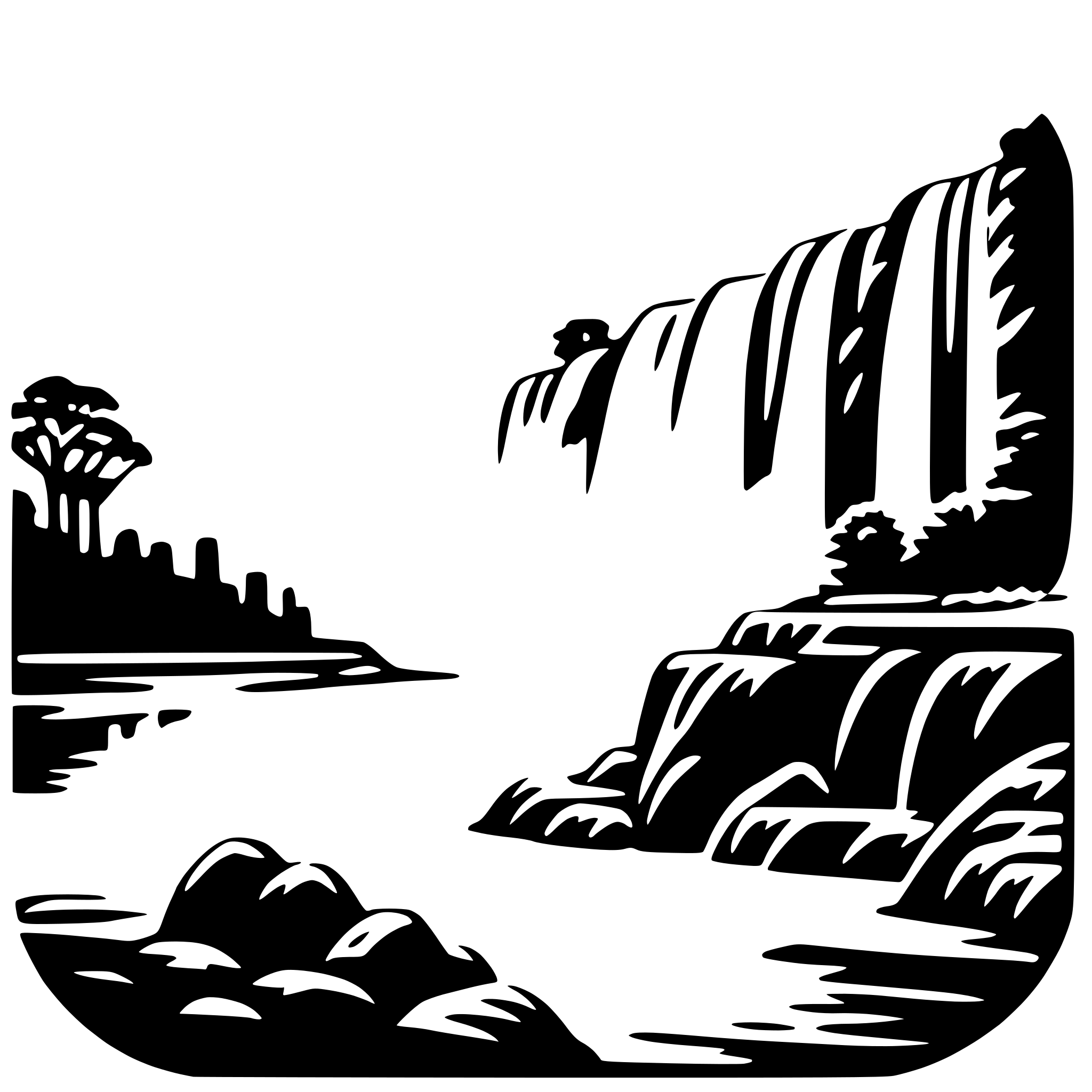 AI-generated SVG of 'iguazu falls'