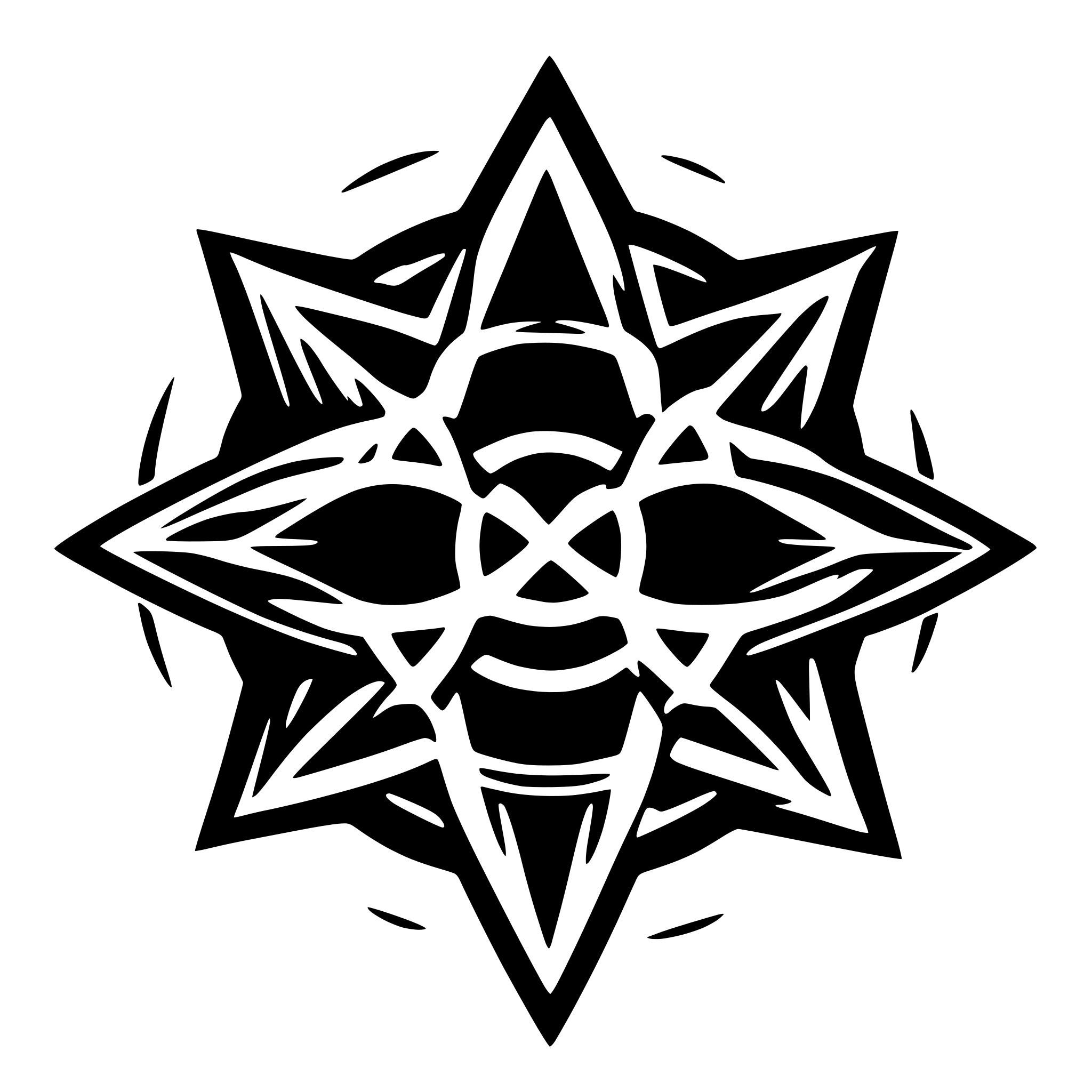 AI-generated SVG of a logo with sharp lines and sacred geometry
