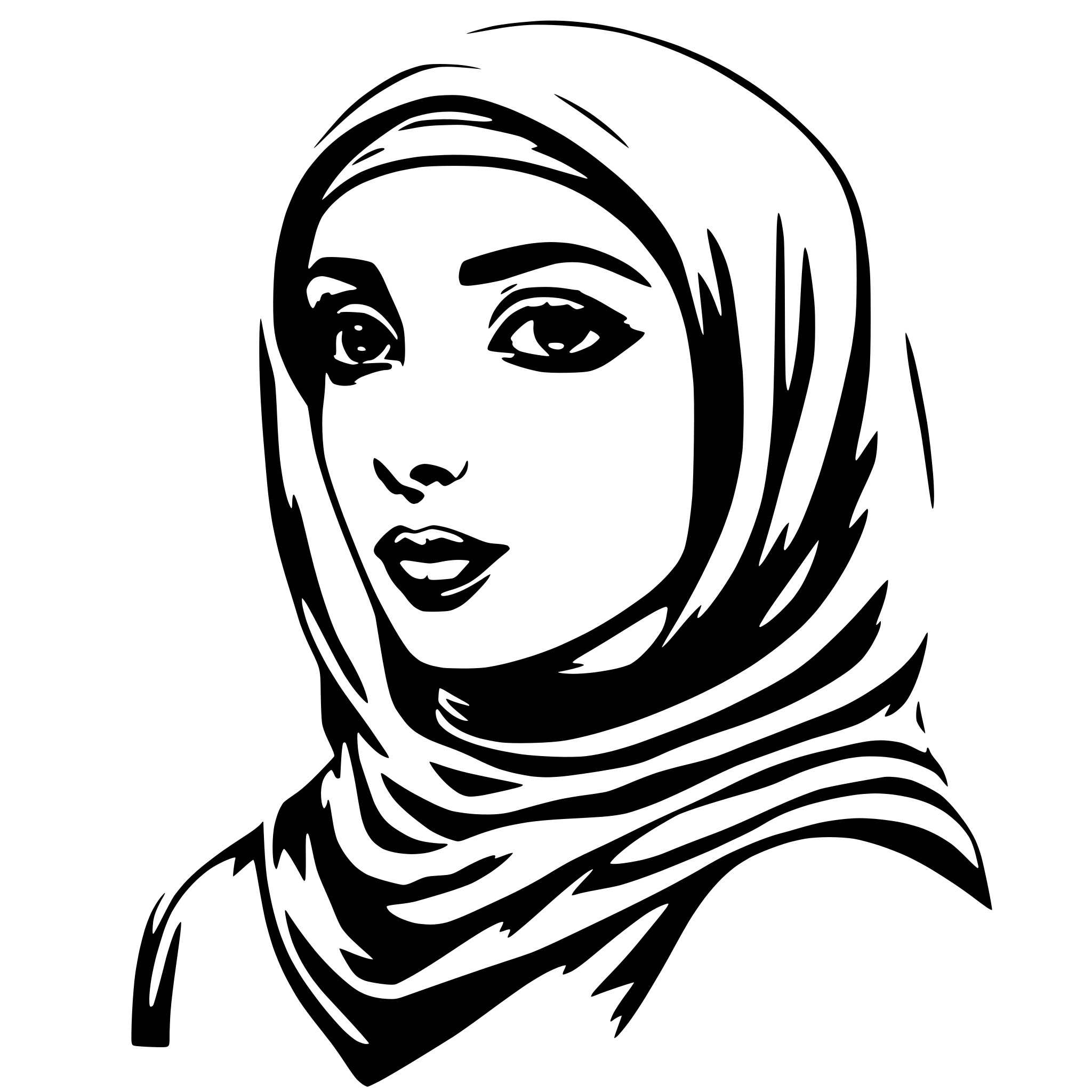 AI-generated SVG of 'revert woman in hijab'