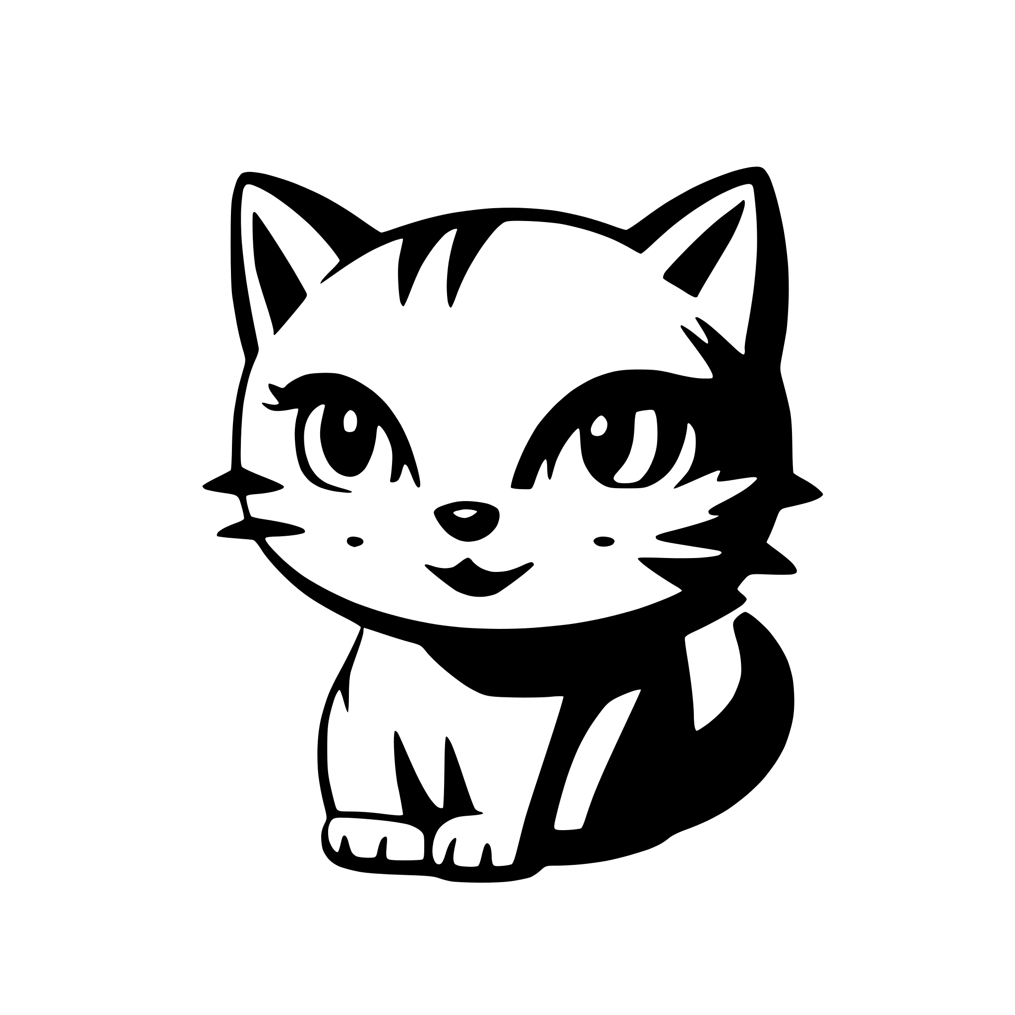 AI-generated SVG of a generate 100 svg files of cat silhotte
