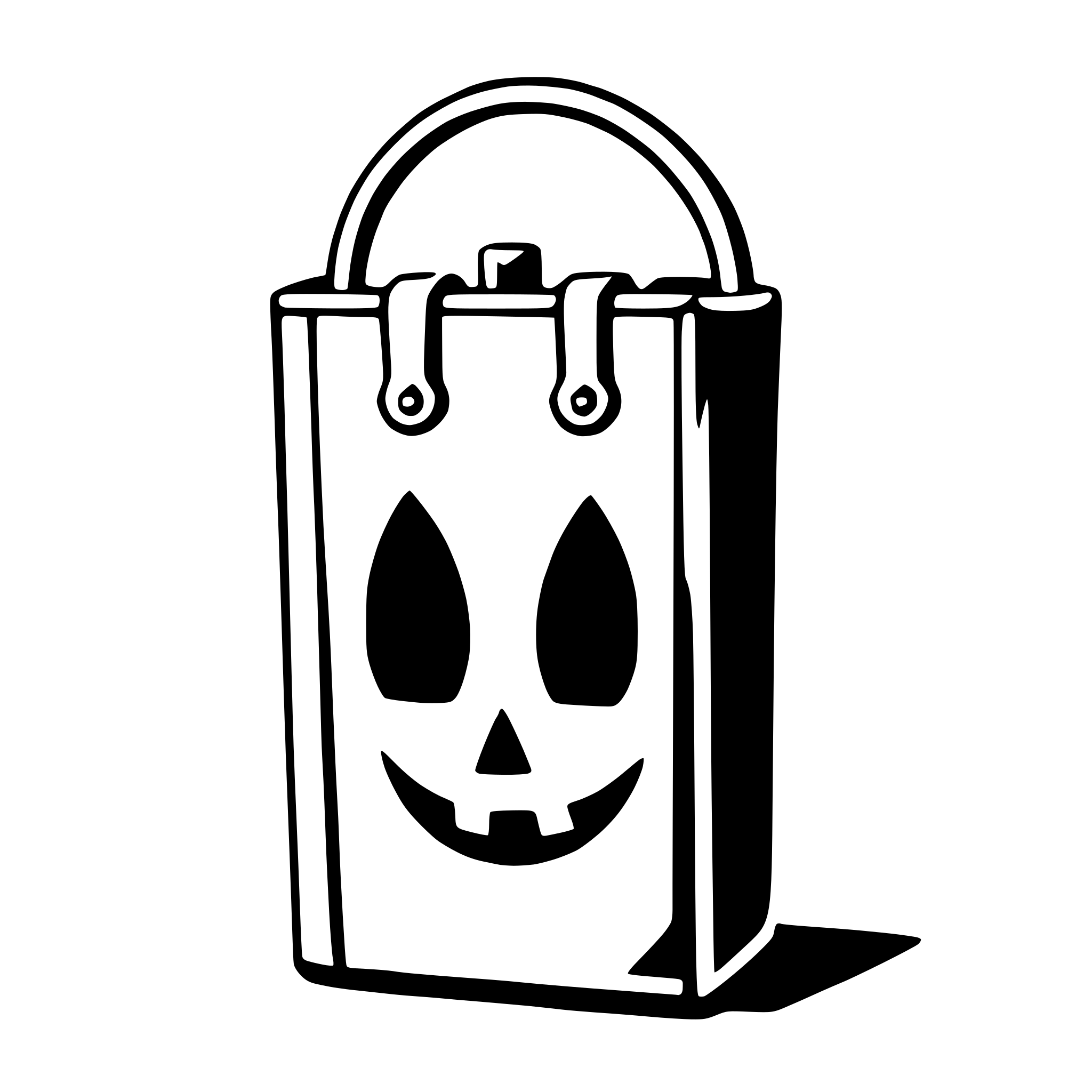 AI-generated SVG of a trick-or-treat bag