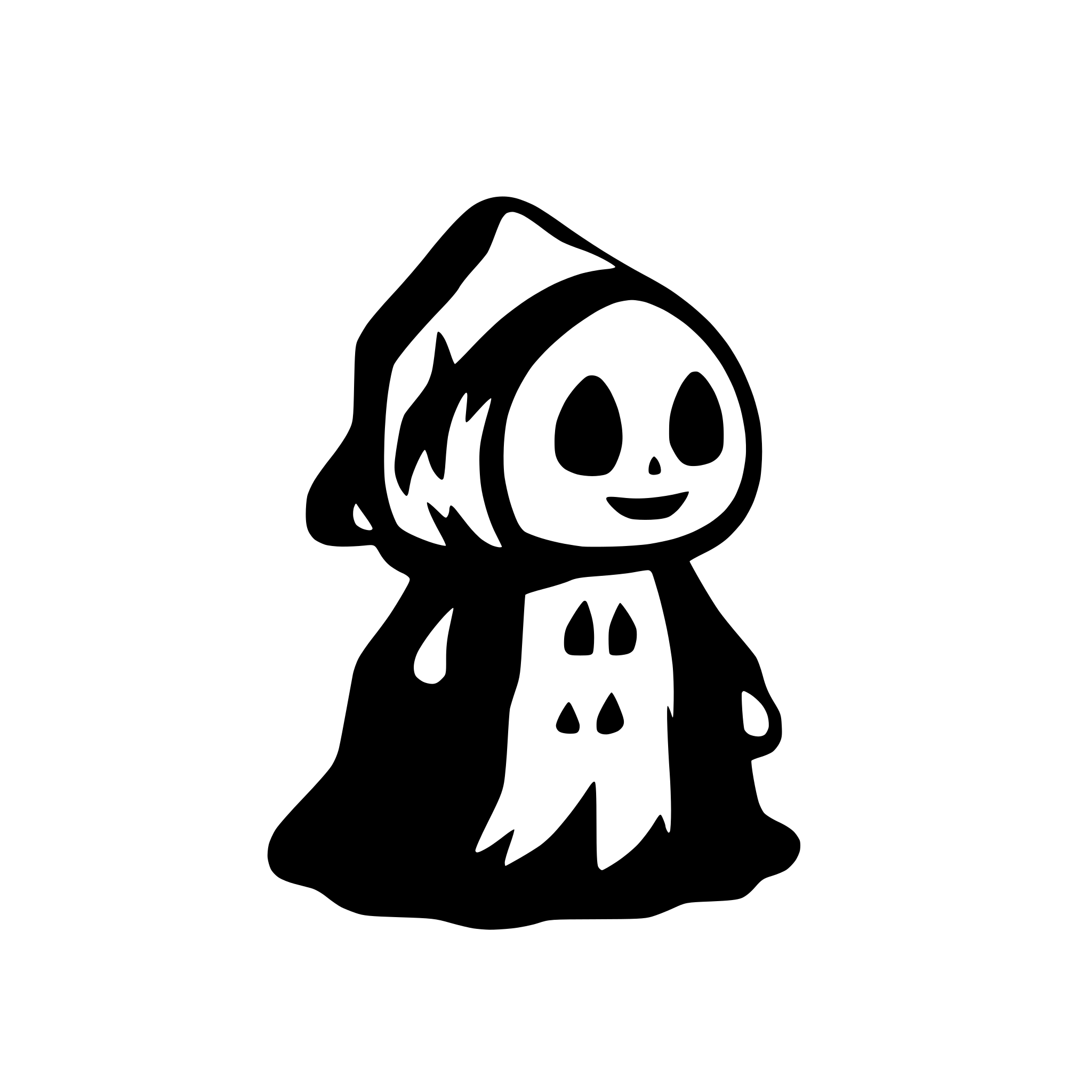 AI-generated SVG of a spookey ghost