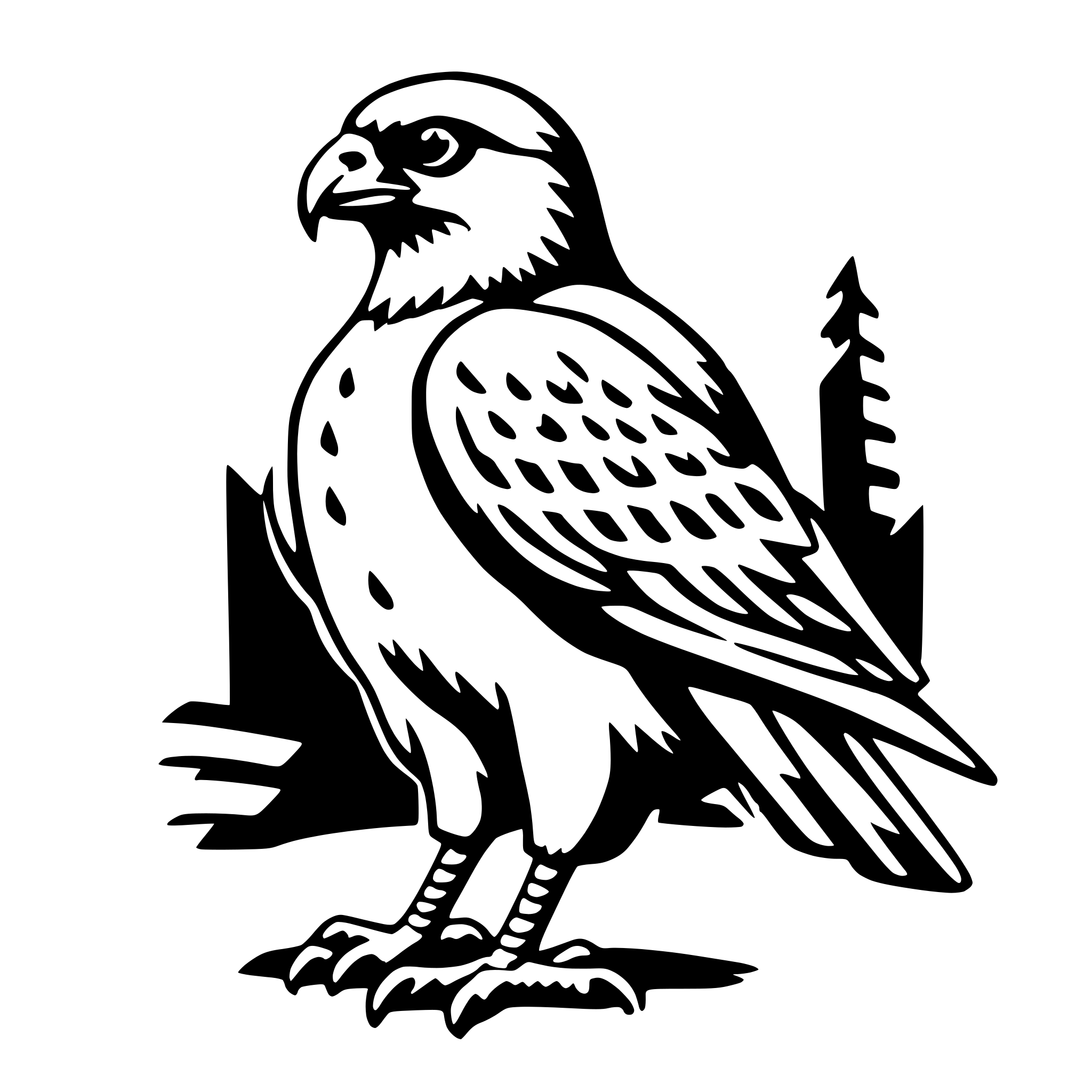 AI-generated SVG of 'hawk'