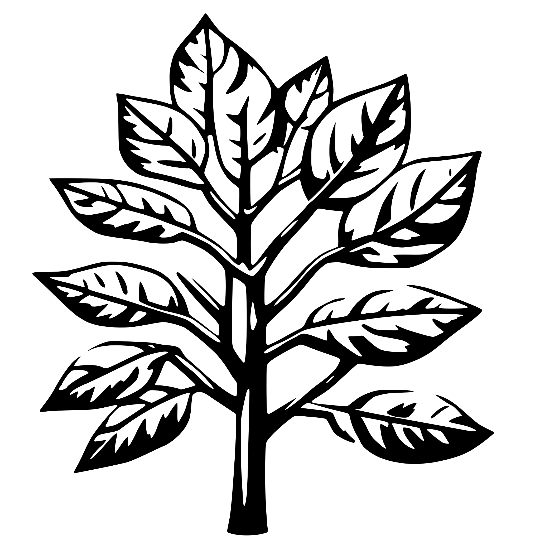 AI-generated SVG of 'tree leaves top texture'