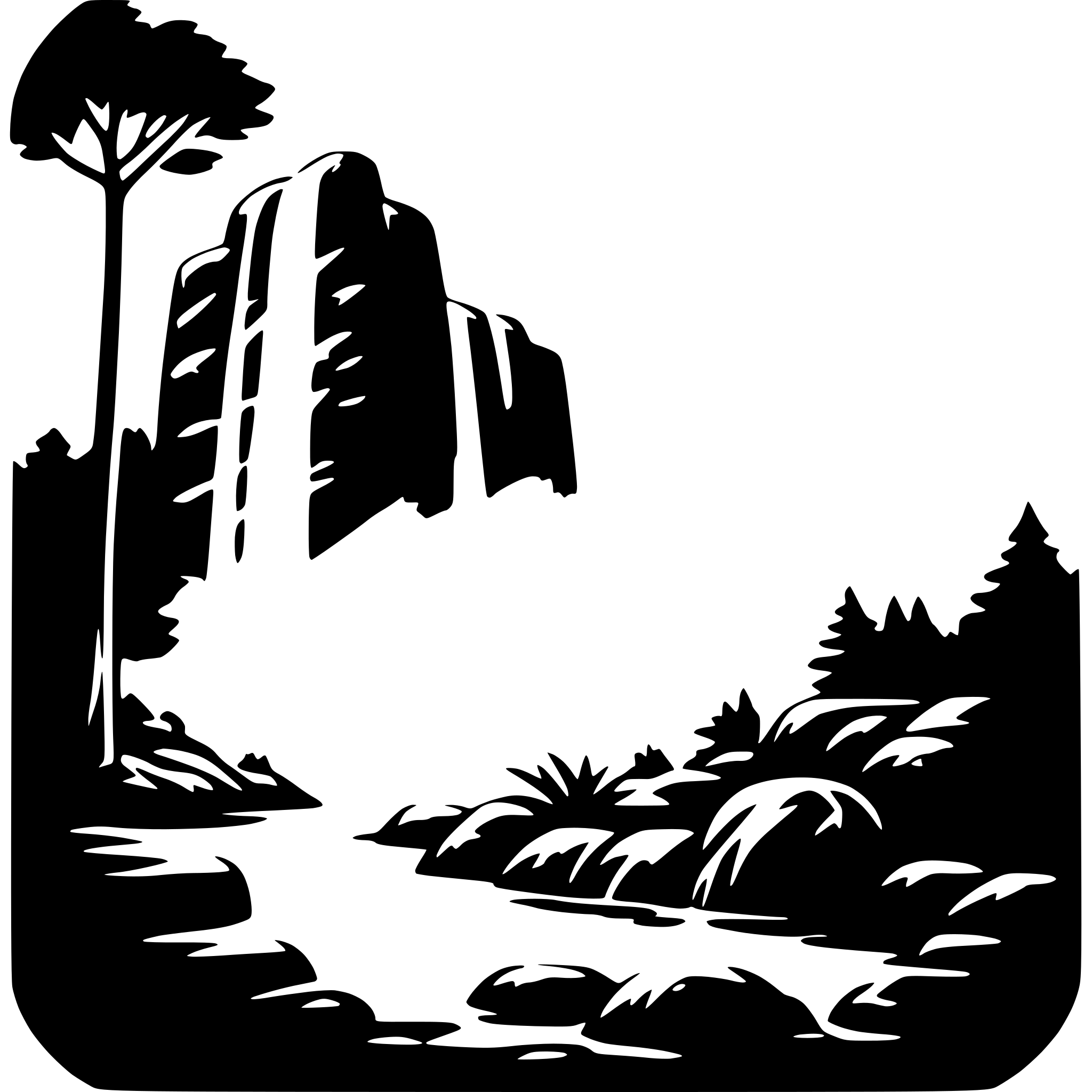 AI-generated SVG of 'waterfall mist'