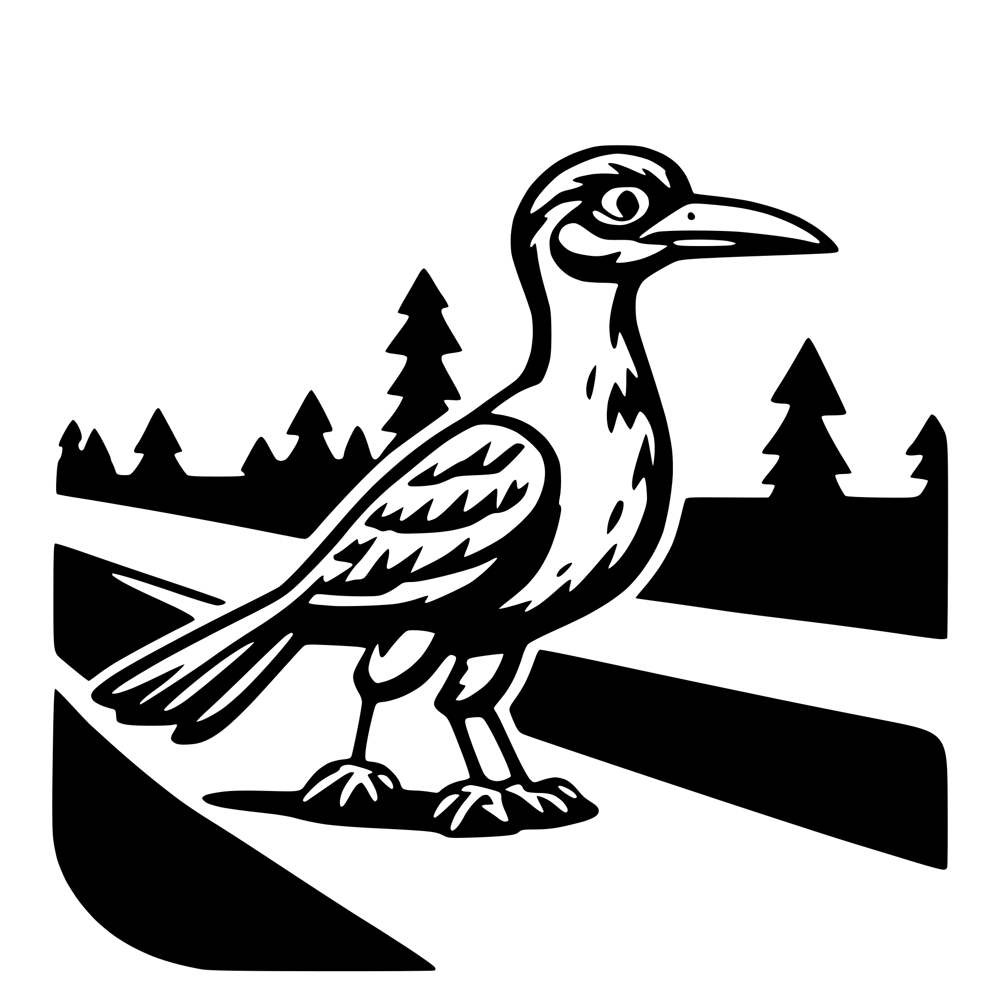 AI-generated SVG of a road runner
