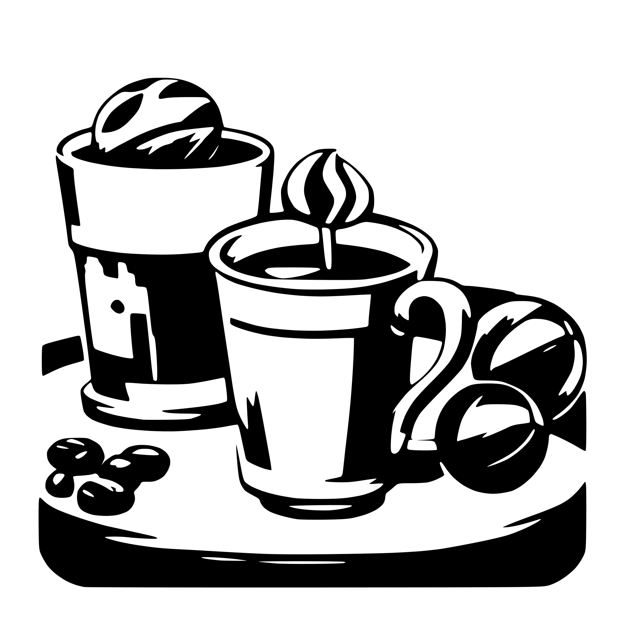 AI-generated SVG of 'coffee, tennis and basketball'